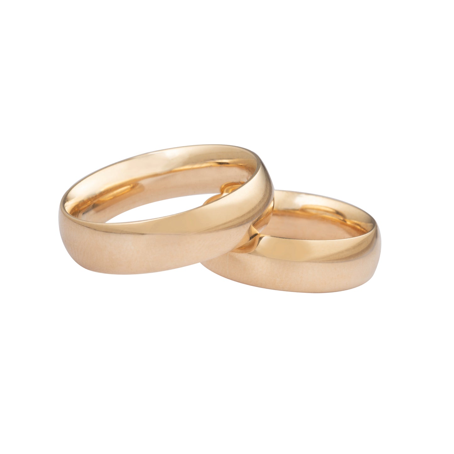 Par Argollas Matrimoniales Clásicas 6mm Oro 14 Kilates