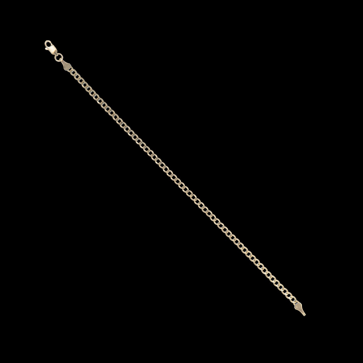Pulso Tejido Barbado 20cm 4mm Oro 10 Kilates