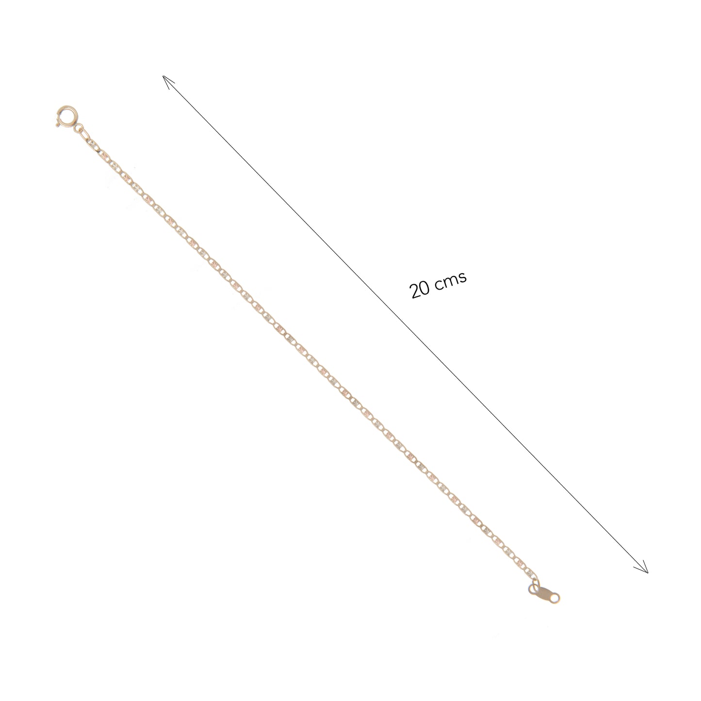 Pulso Tejido Espejo Tres Oros 10 Kilates 20cm 2.5mm