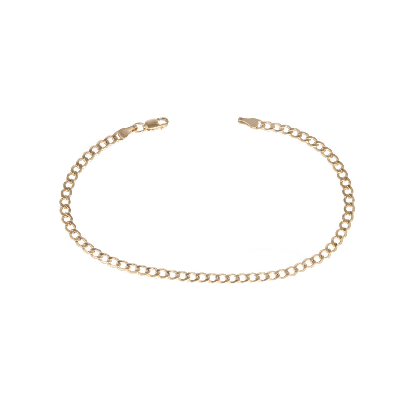 Pulso Tejido Barbado Oro 10 Kilates 21cm 4mm