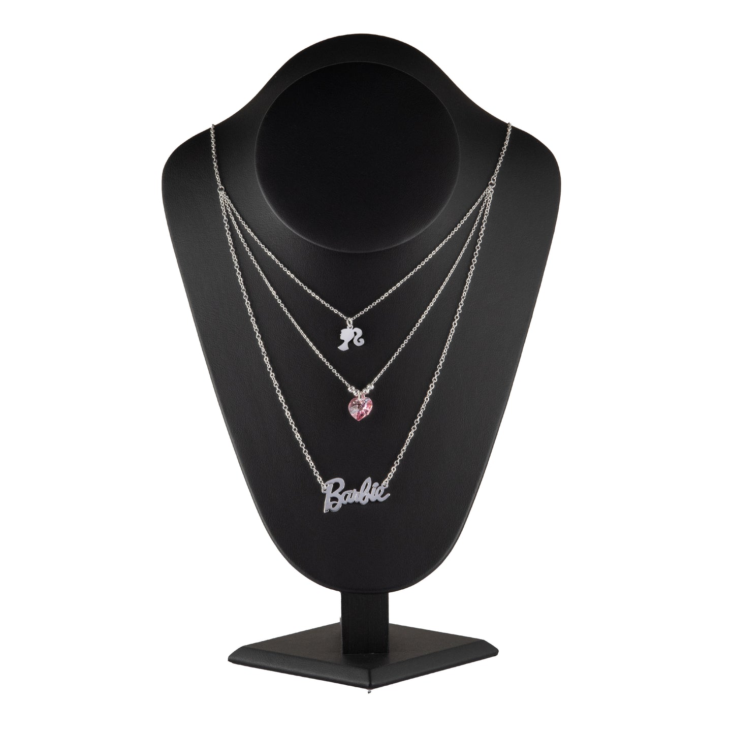 Collar Barbie Cristal Swarovski De Plata .925 Tres Niveles