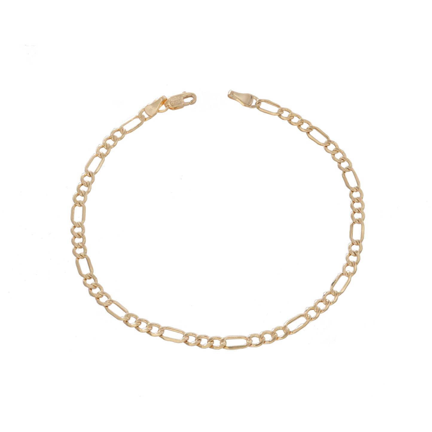 Pulso Tejido 3*1 Oro 10 Kilates 21cm 4mm