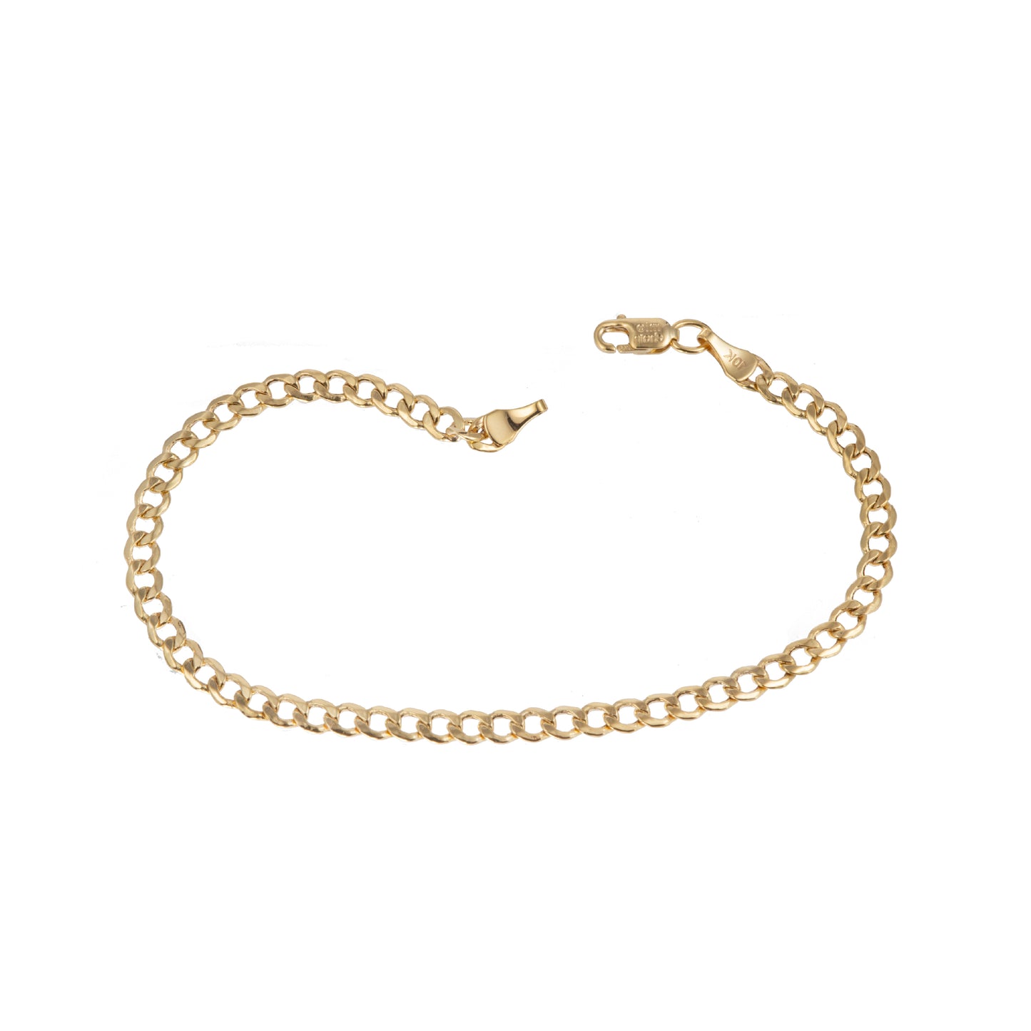 Pulso Tejido Barbado Oro 10 Kilates 18cm 4mm