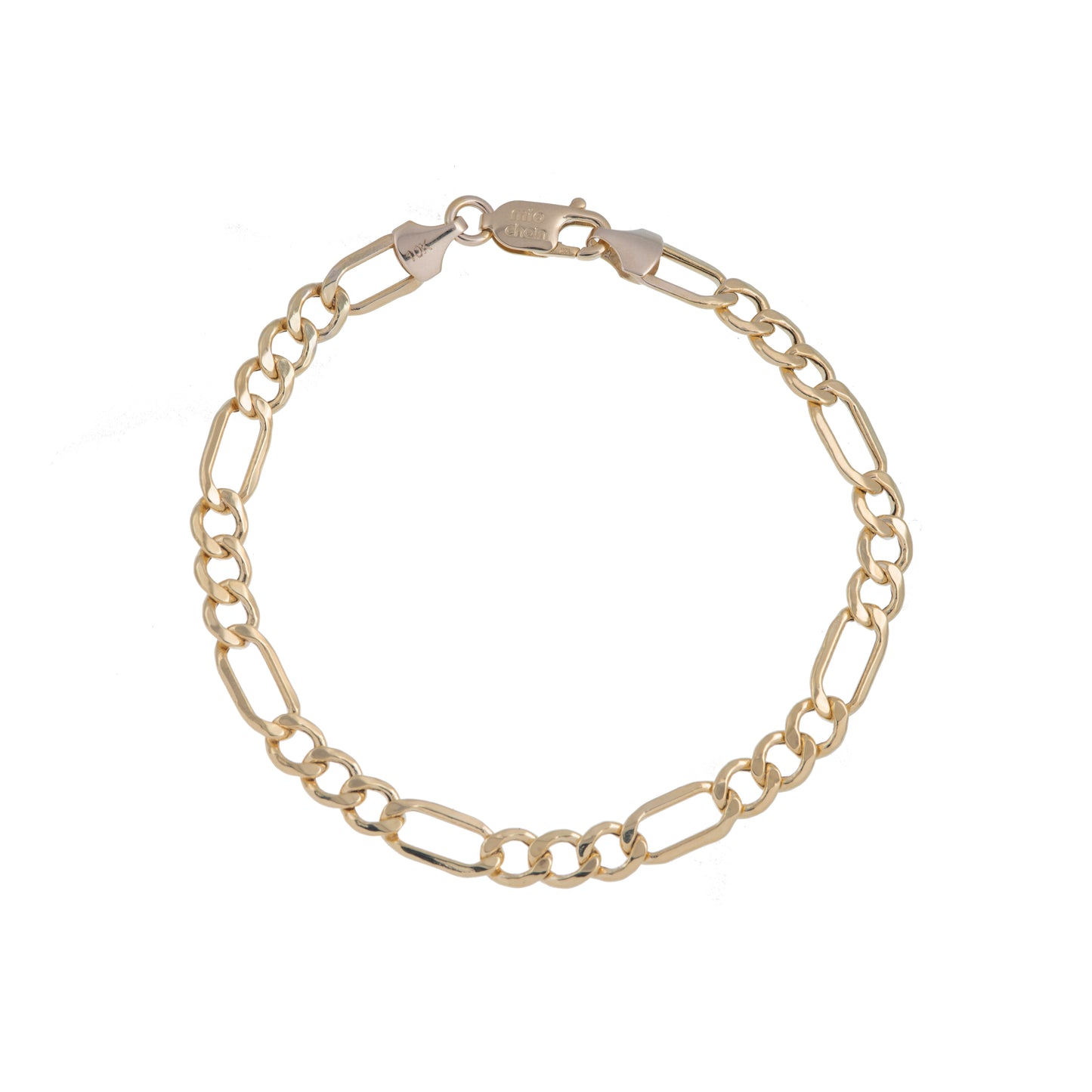 Pulso Tejido 3*1 Oro 10 Kilates 21cm 7mm