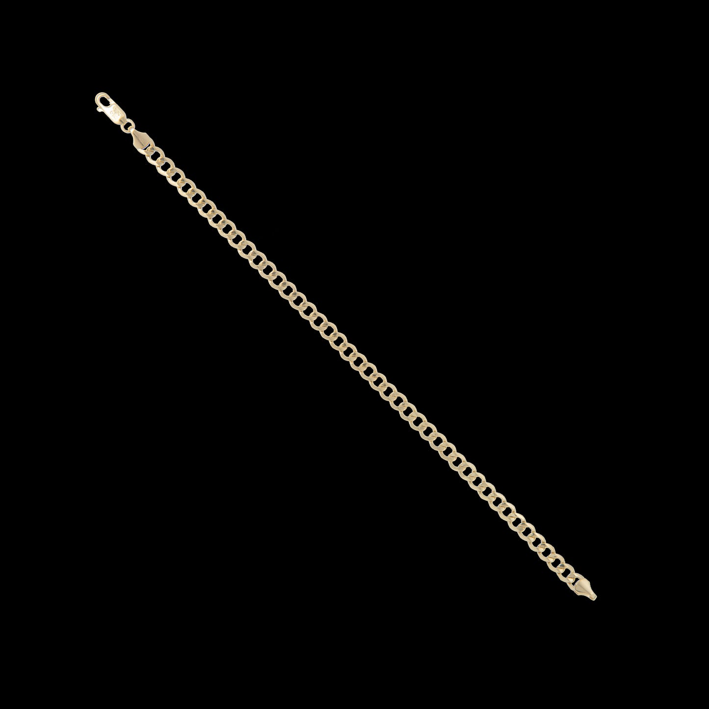 Pulso Tejido Barbado Oro 10 Kilates 21cm 5mm
