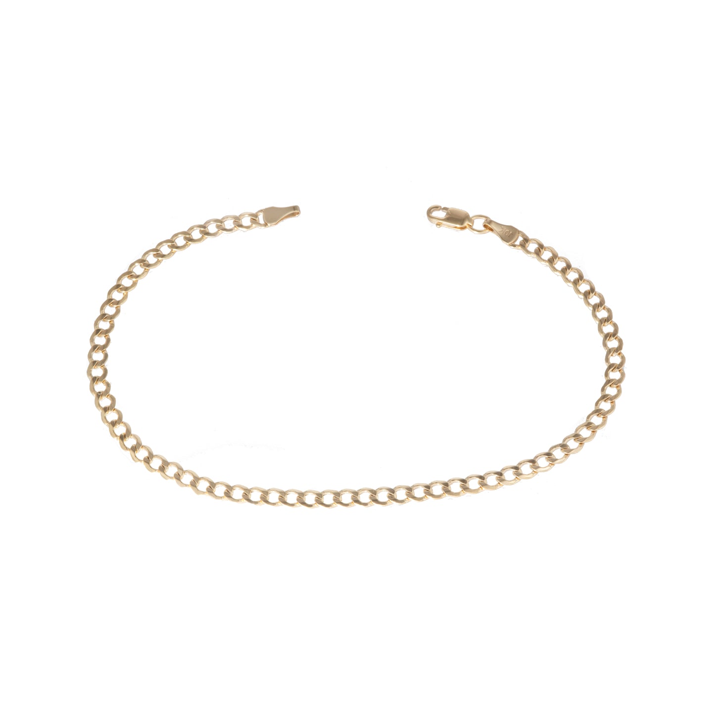 Pulso Tejido Barbado Oro 10 Kilates 21cm 4mm