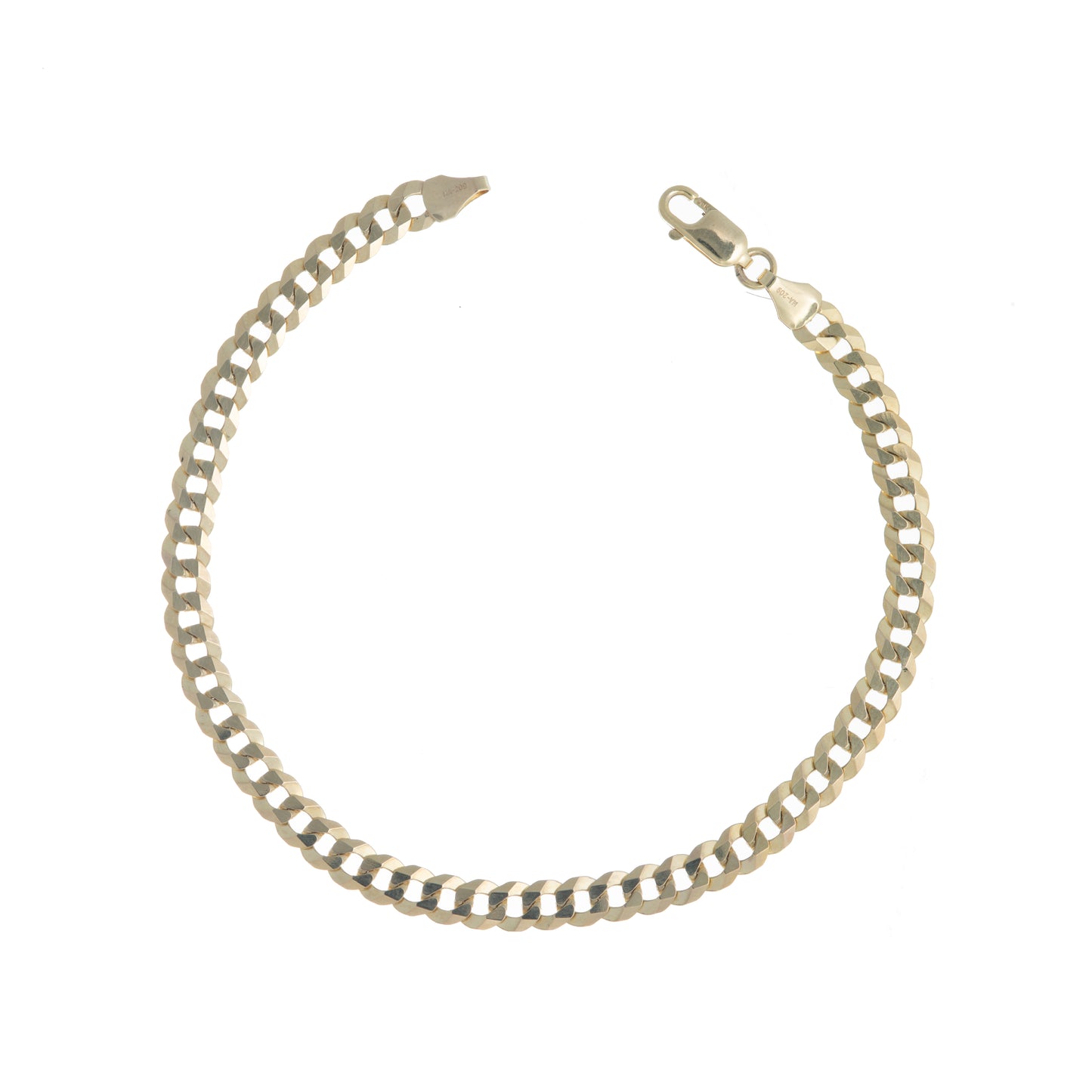 Pulso Italiano Tejido Barbado 21cm 5mm Oro 10 Kilates