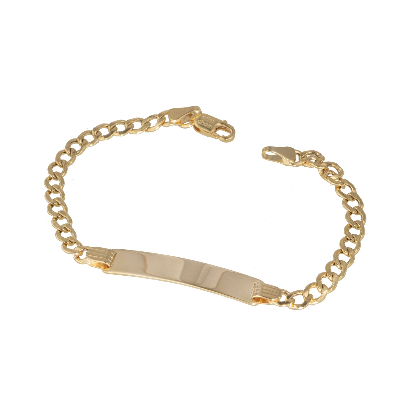Esclava Niño Tejido Barbado Oro 10 Kilates 14cm 4mm