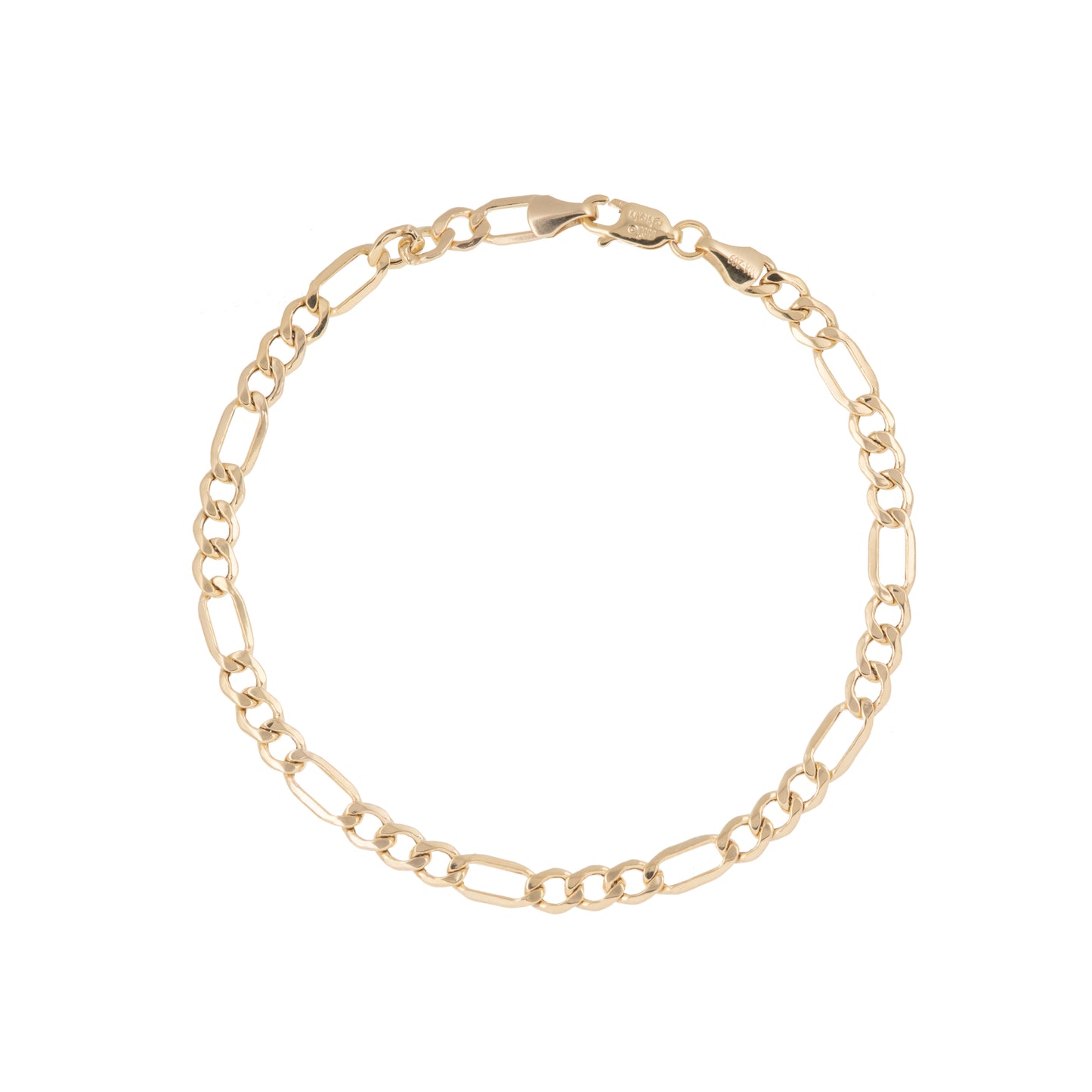 Pulso Tejido 3*1 Oro 10 Kilates 20cm 5mm