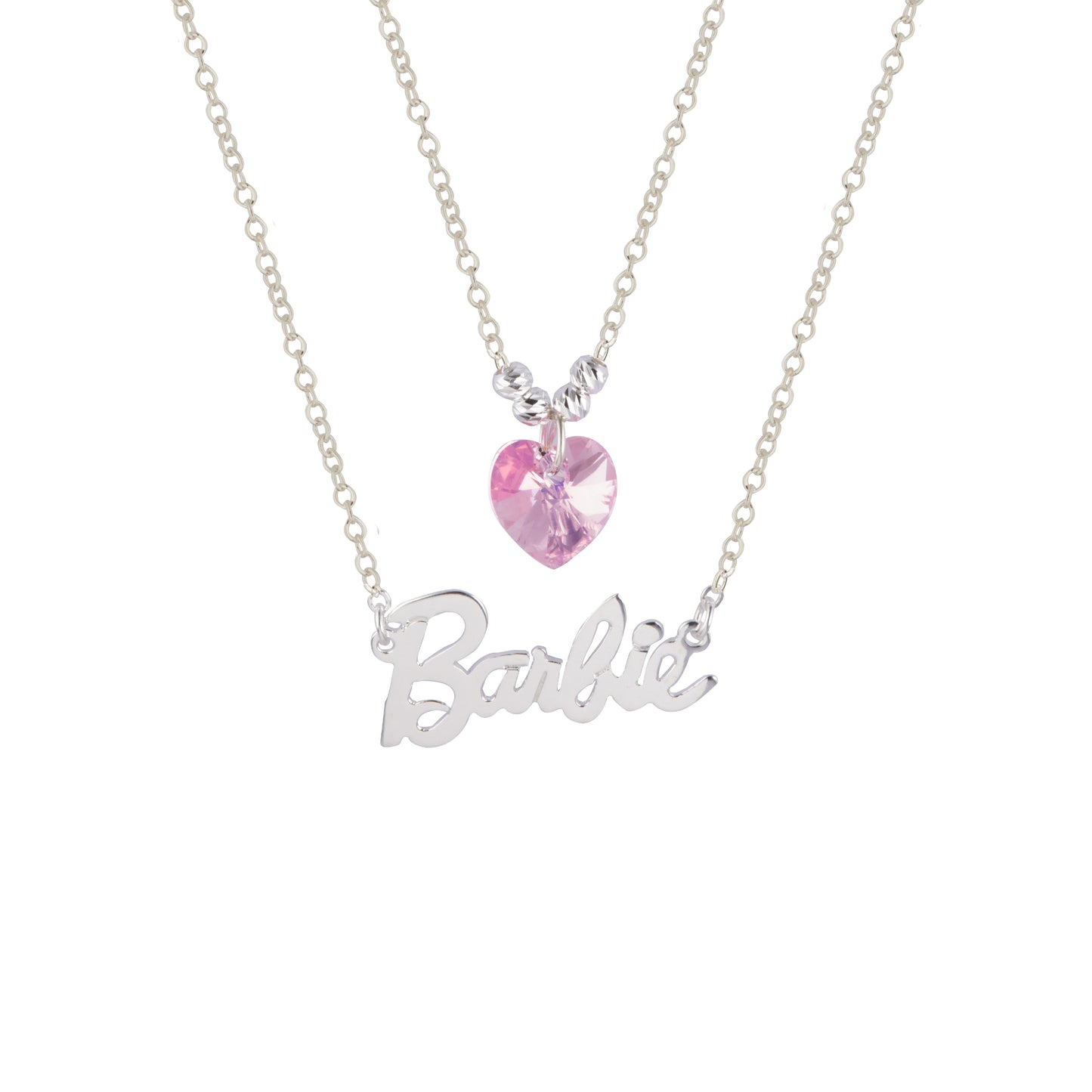 Gargantilla Barbie Cristal Swarovski De Plata .925 Dos Niveles