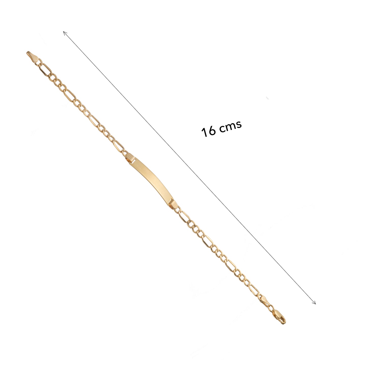 Esclava Niño Tejido 3*1 Oro 10 Kilates 16cm 4.5mm