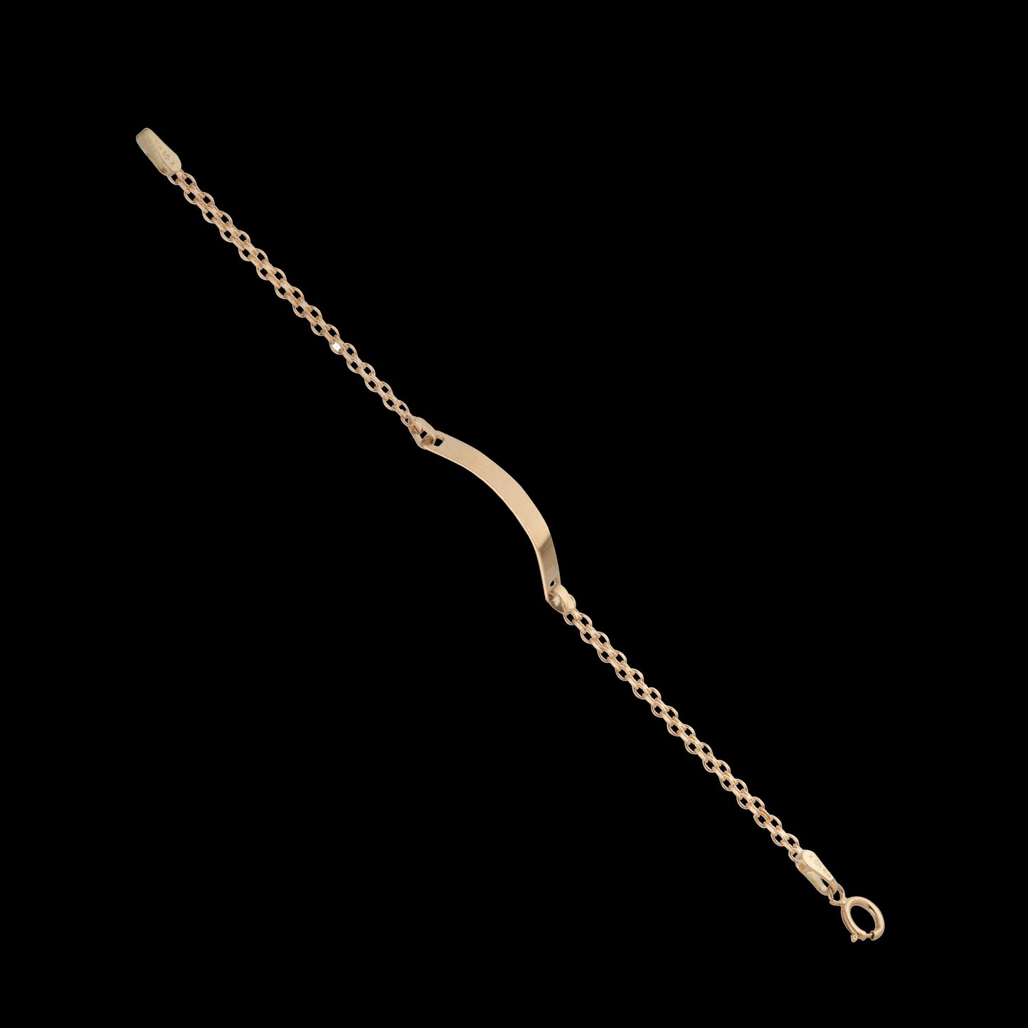 Esclava Niño Tejido Chino Oro 10 Kilates 12cm 2.5mm