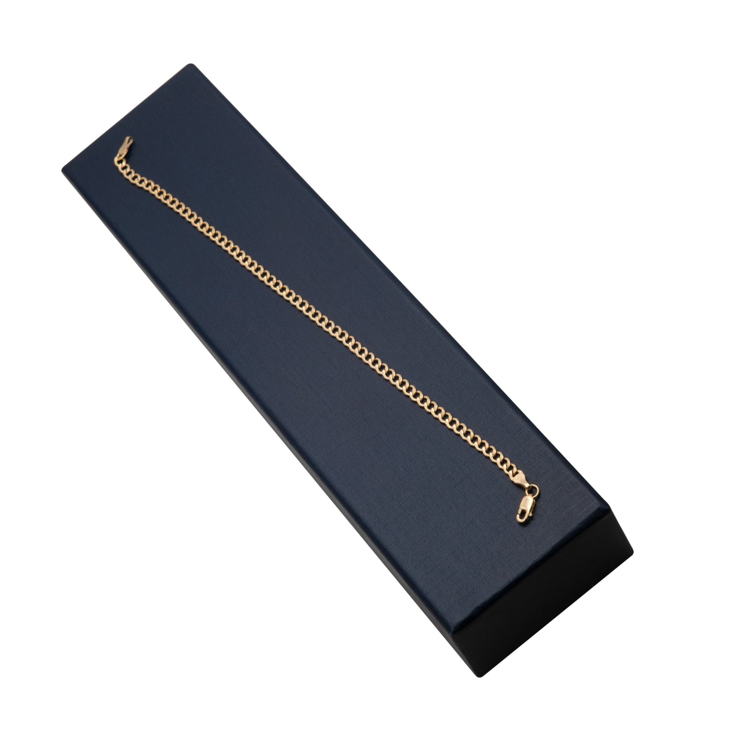 Pulso Tejido Barbado Oro 10 Kilates 21cm 4mm