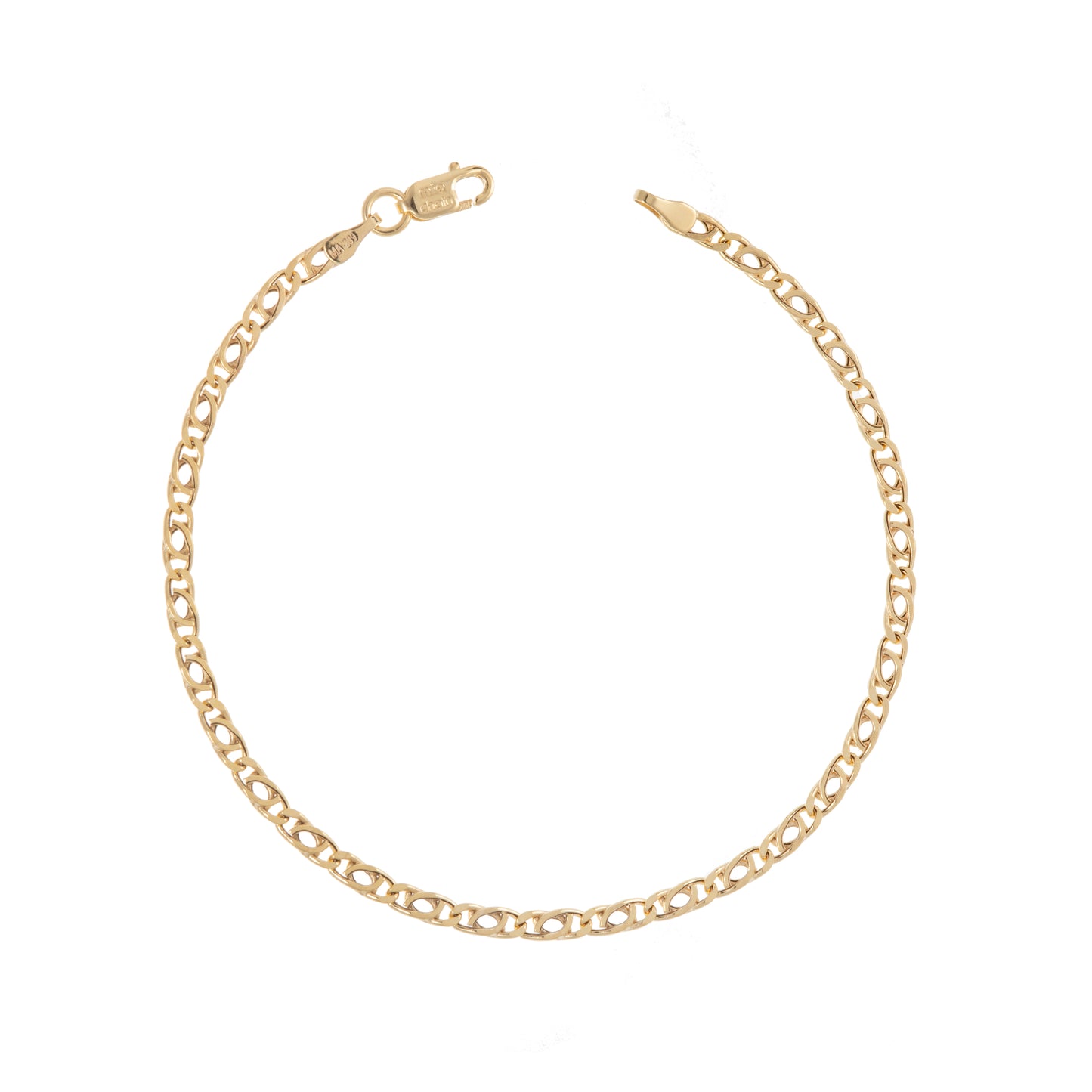 Pulso Tejido Egipcio Oro 10 Kilates 18cm 3mm
