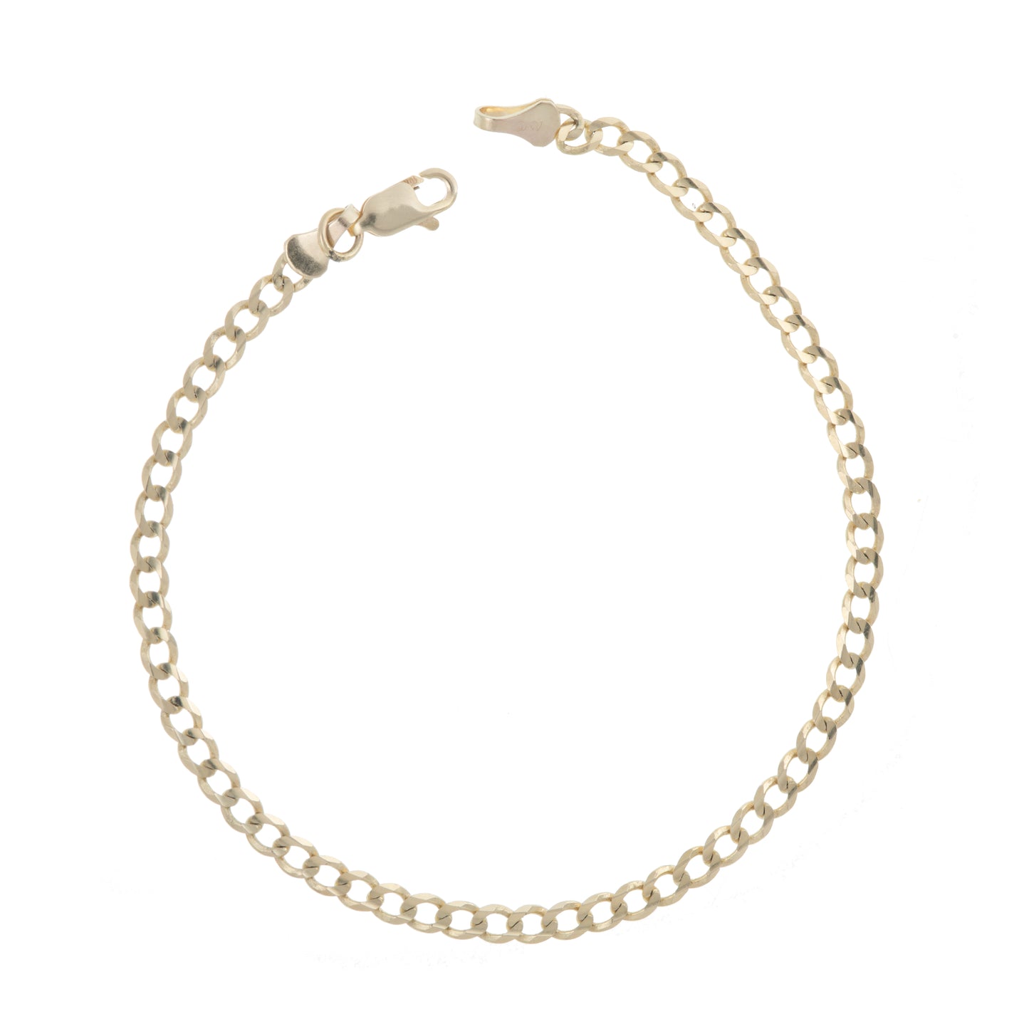 Pulso Tejido Barbado 20cm 4mm Oro 10 Kilates