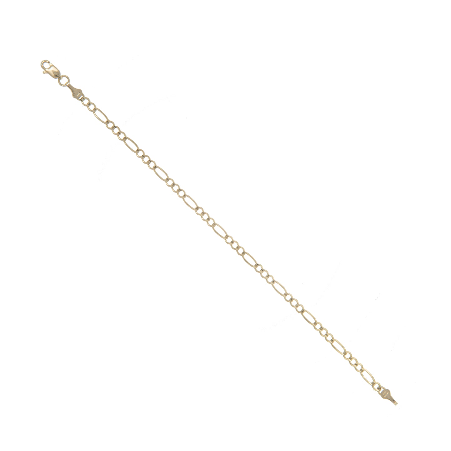 Pulso Tejido 3*1 Oro 10 Kilates 20cm 4mm