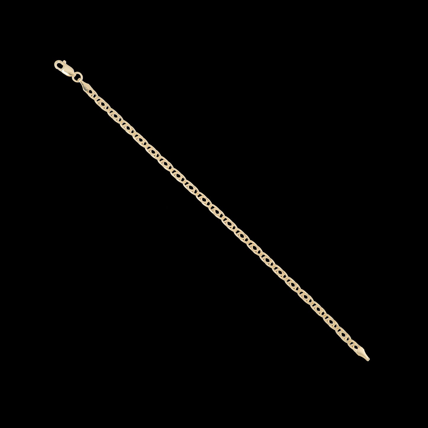 Pulso Tejido Egipcio Oro 10 Kilates 18cm 3.5mm