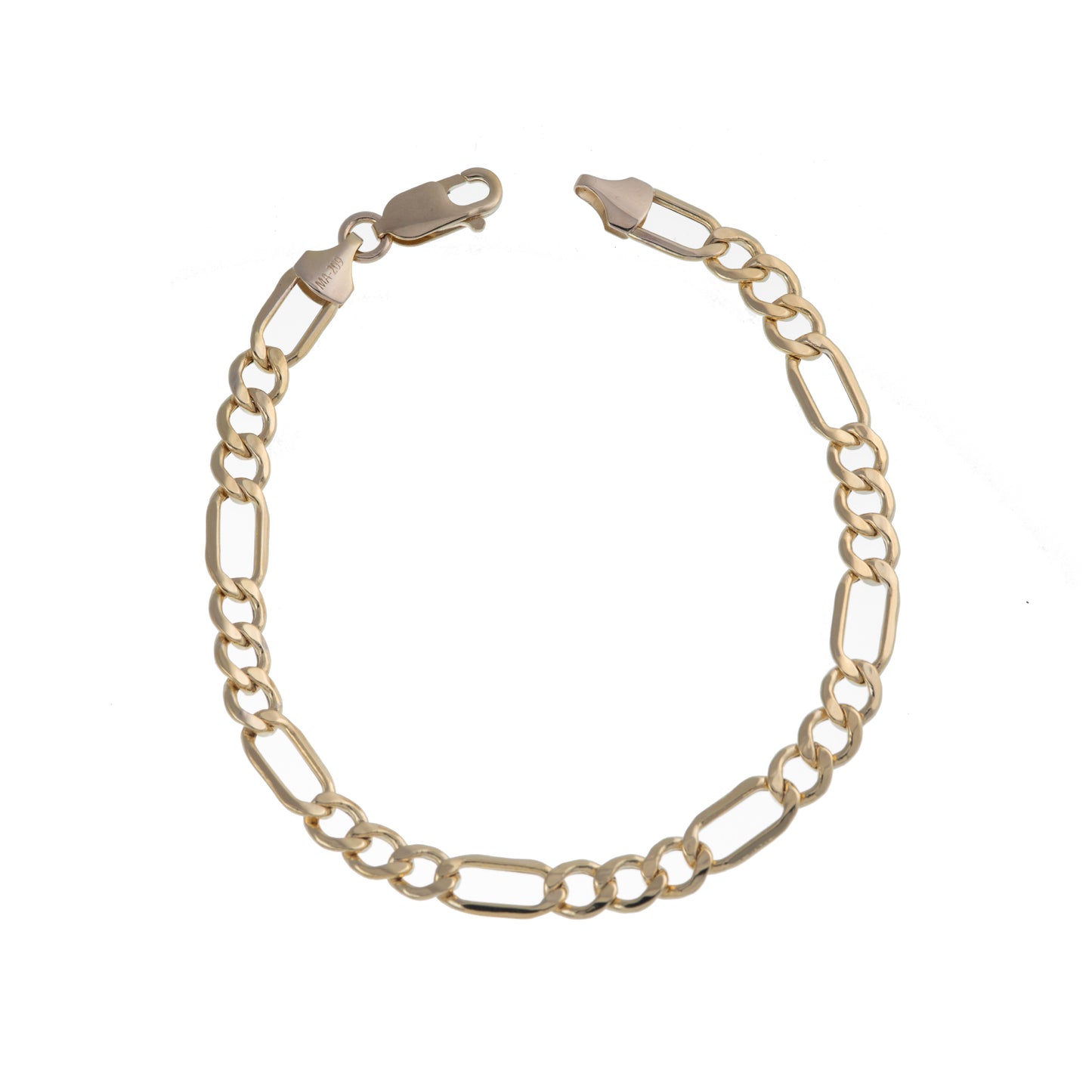 Pulso Tejido 3*1 Oro 10 Kilates 21cm 7mm