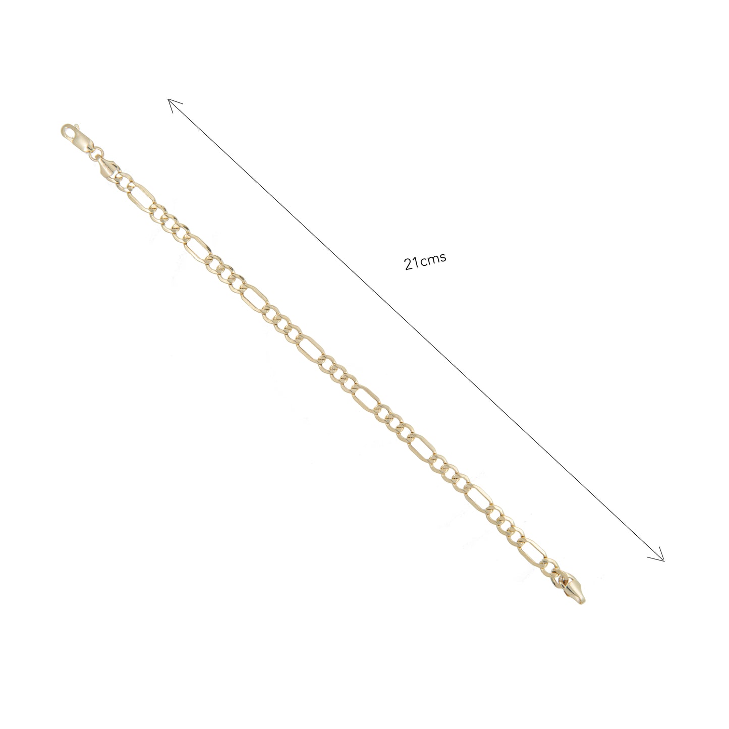 Pulso Tejido 3*1 Oro 10 Kilates 21cm 5mm