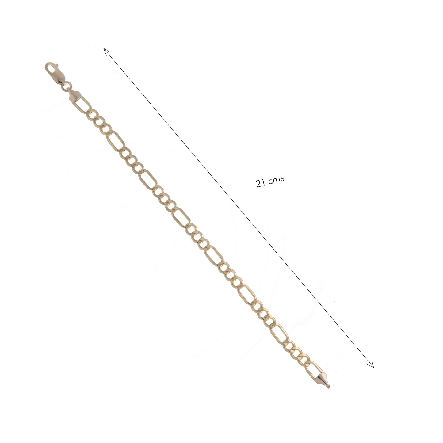 Pulso Tejido 3*1 Oro 10 Kilates 21cm 7mm