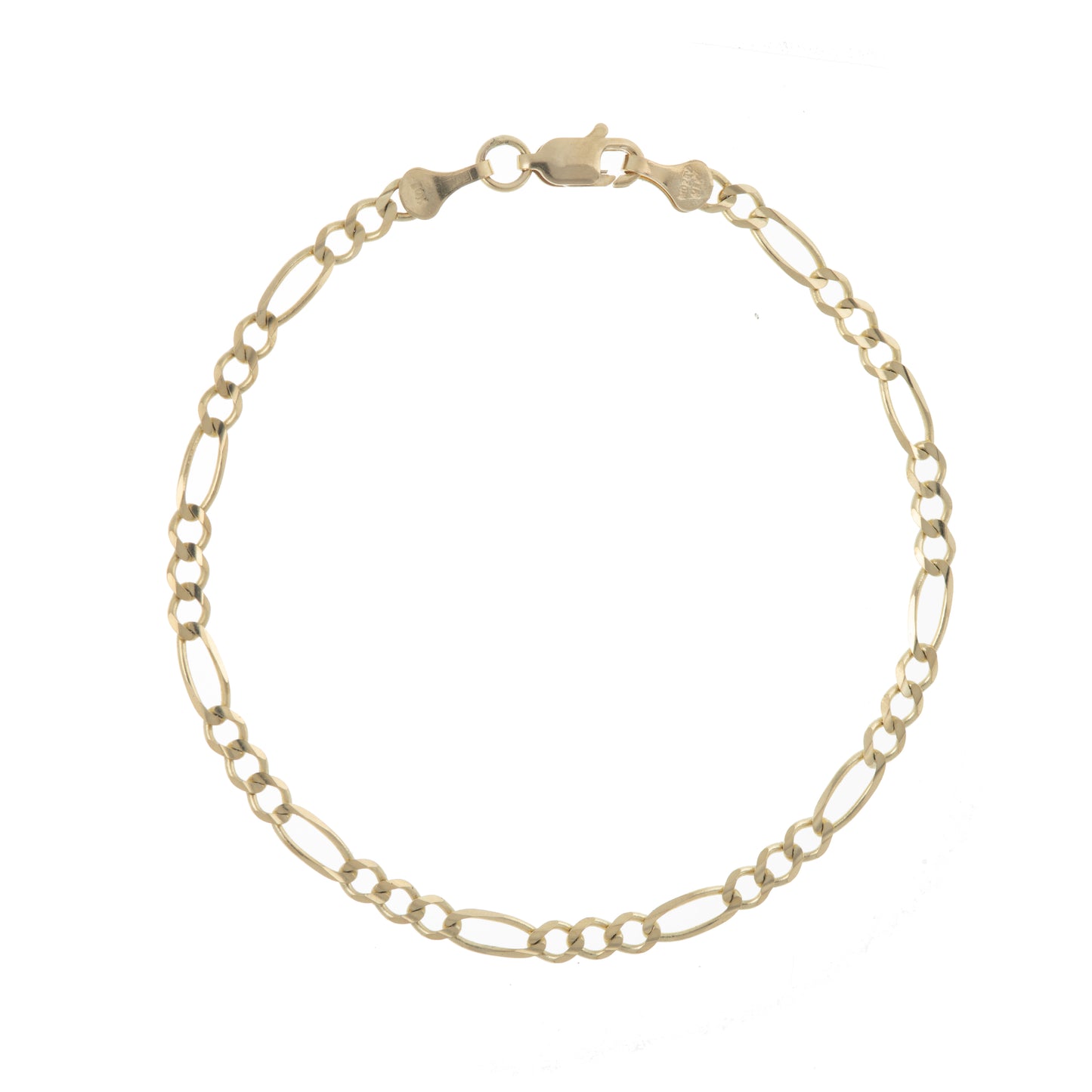 Pulso Tejido 3*1 Oro 10 Kilates 20cm 4mm