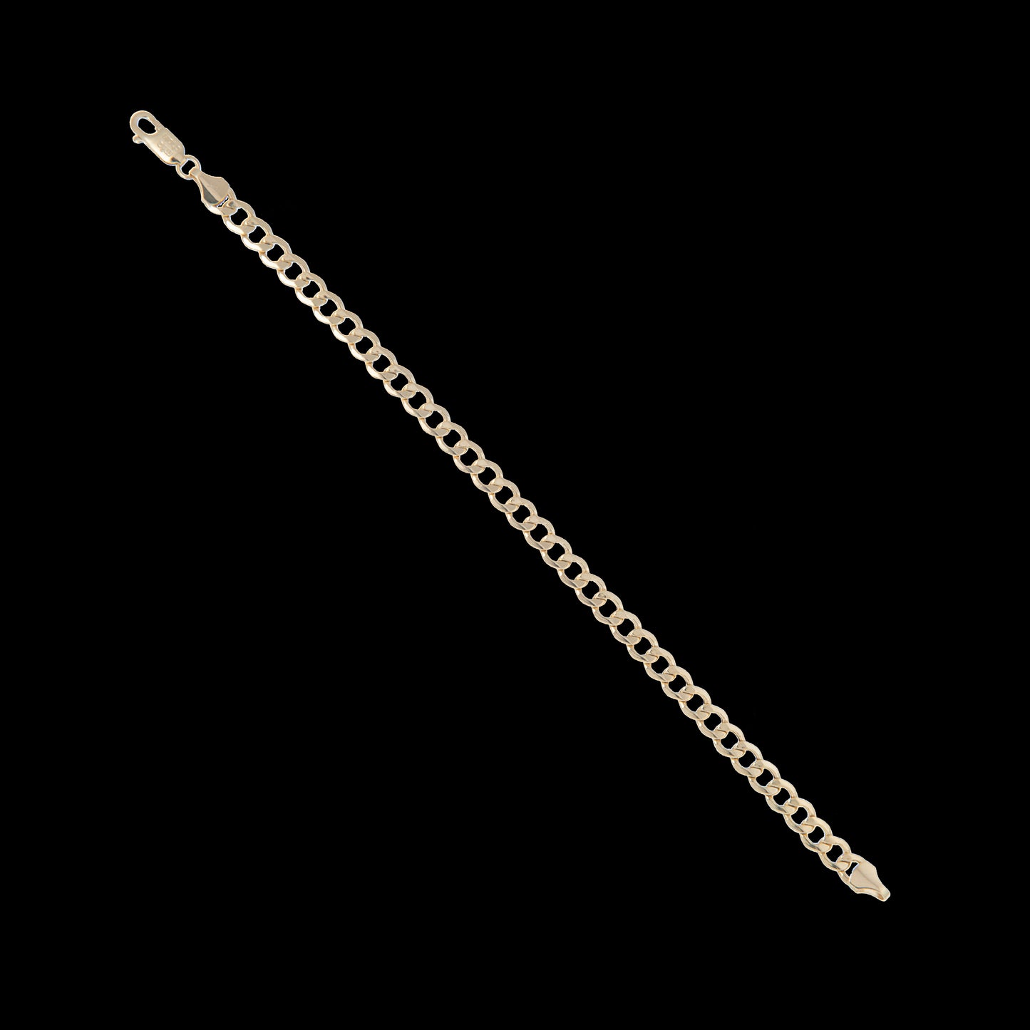 Pulso Tejido Barbado Oro 10 Kilates 18cm 5mm