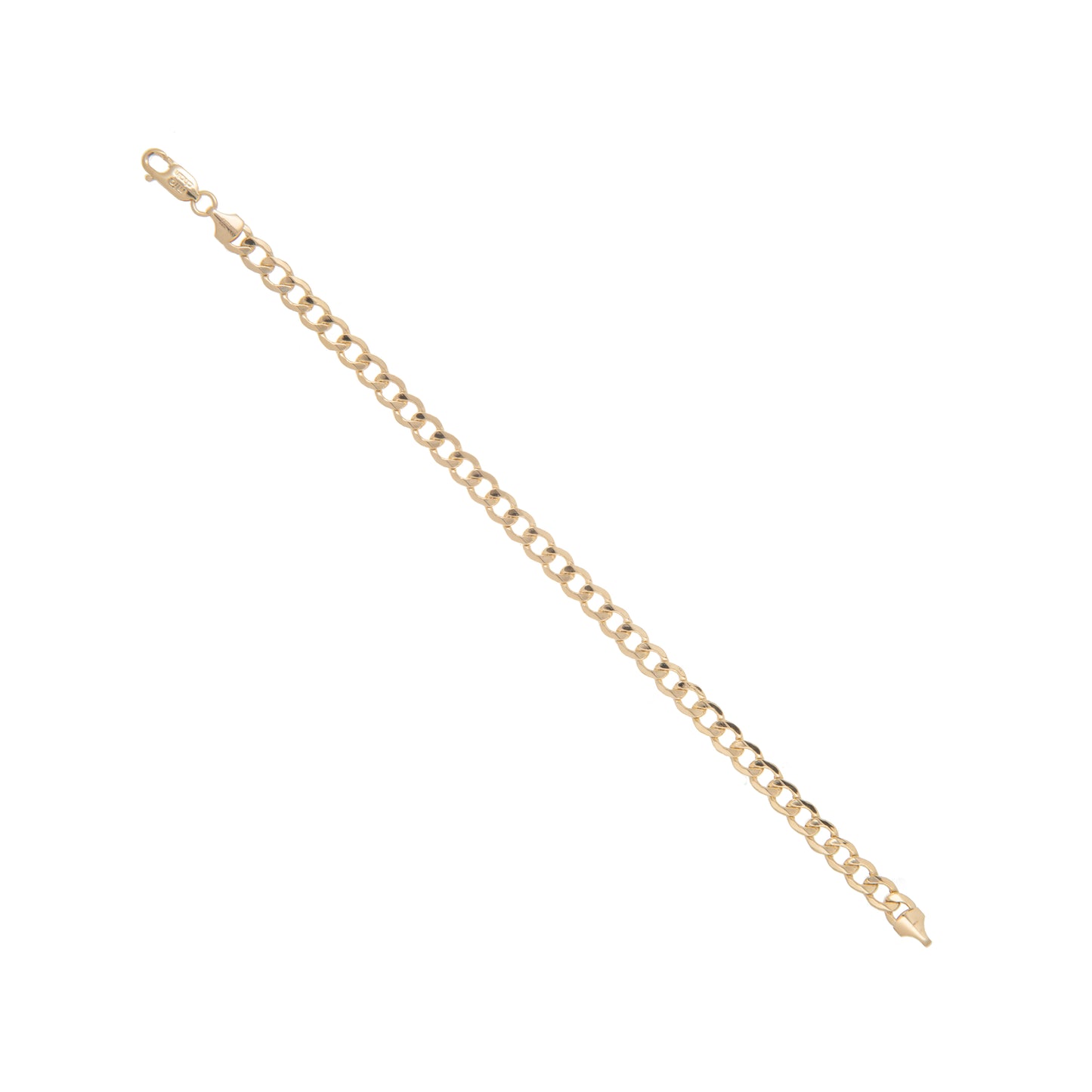 Pulso Tejido Barbado Oro 10 Kilates 21cm 6mm