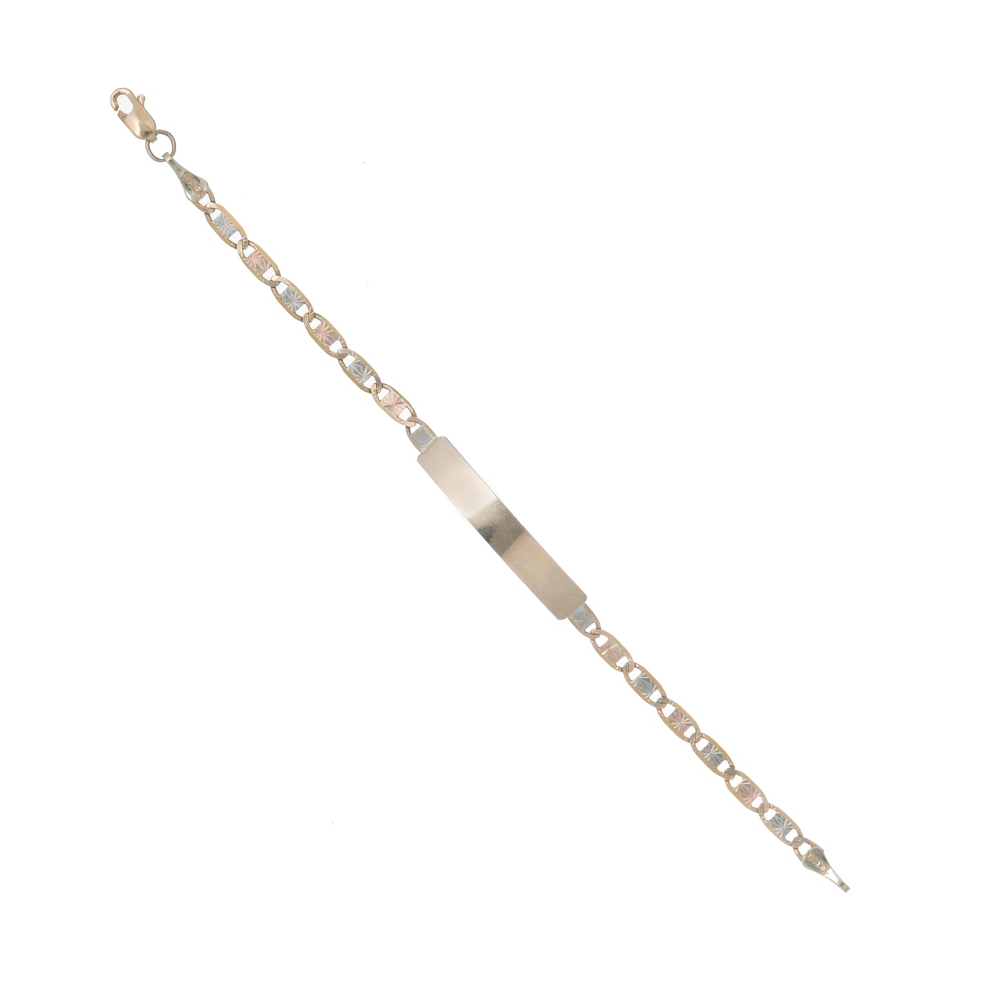 Esclava Niño Tejido Espejo Oro 10 Kilates 14cm 4mm