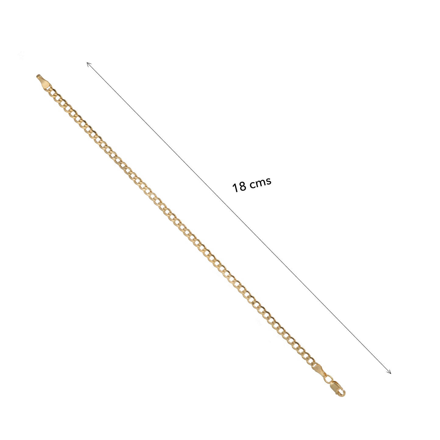Pulso Tejido Barbado Oro 10 Kilates 18cm 4mm