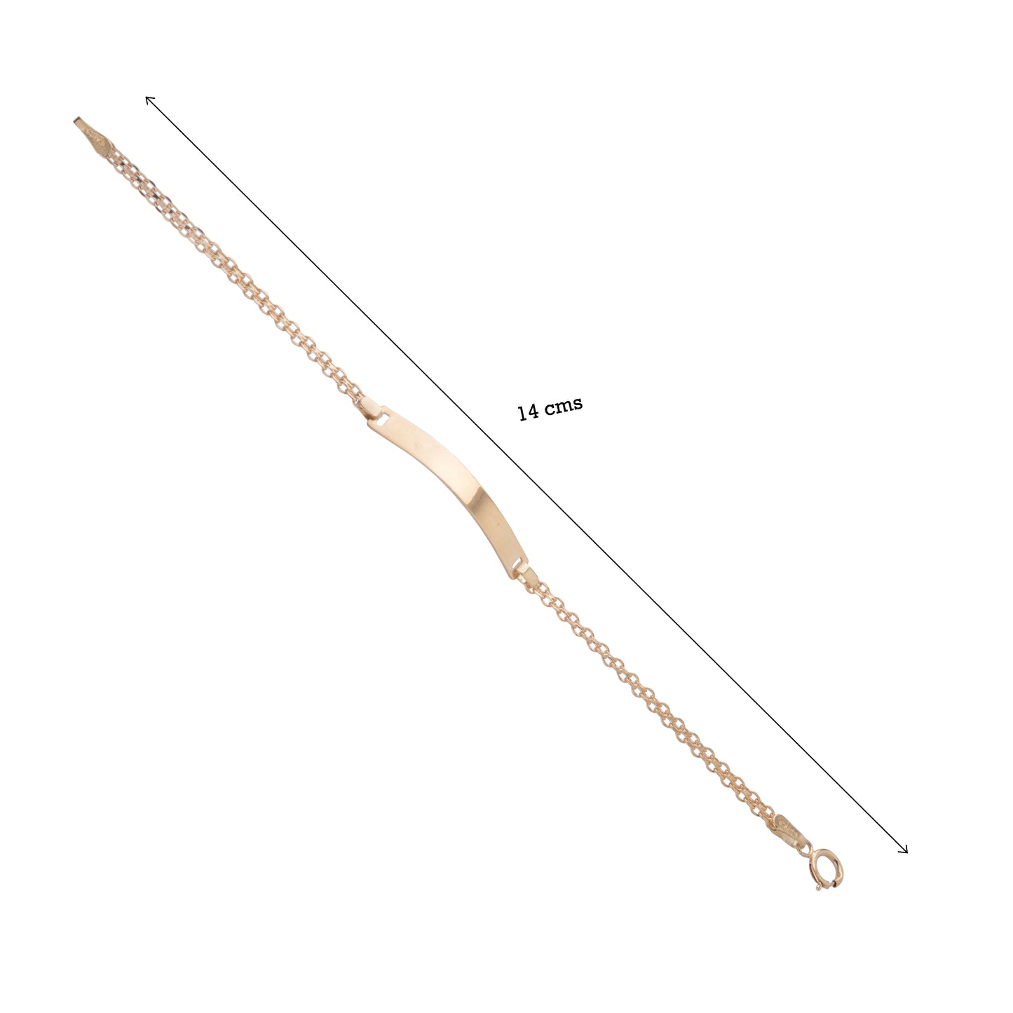 Esclava Niño Tejido Chino Oro 10 Kilates 14cm 2.5mm