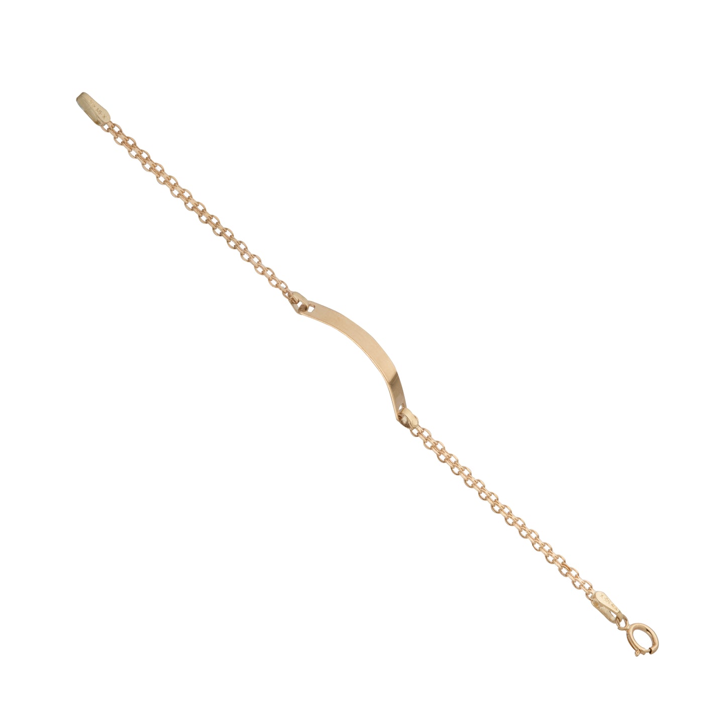 Esclava Niño Tejido Chino Oro 10 Kilates 12cm 2.5mm
