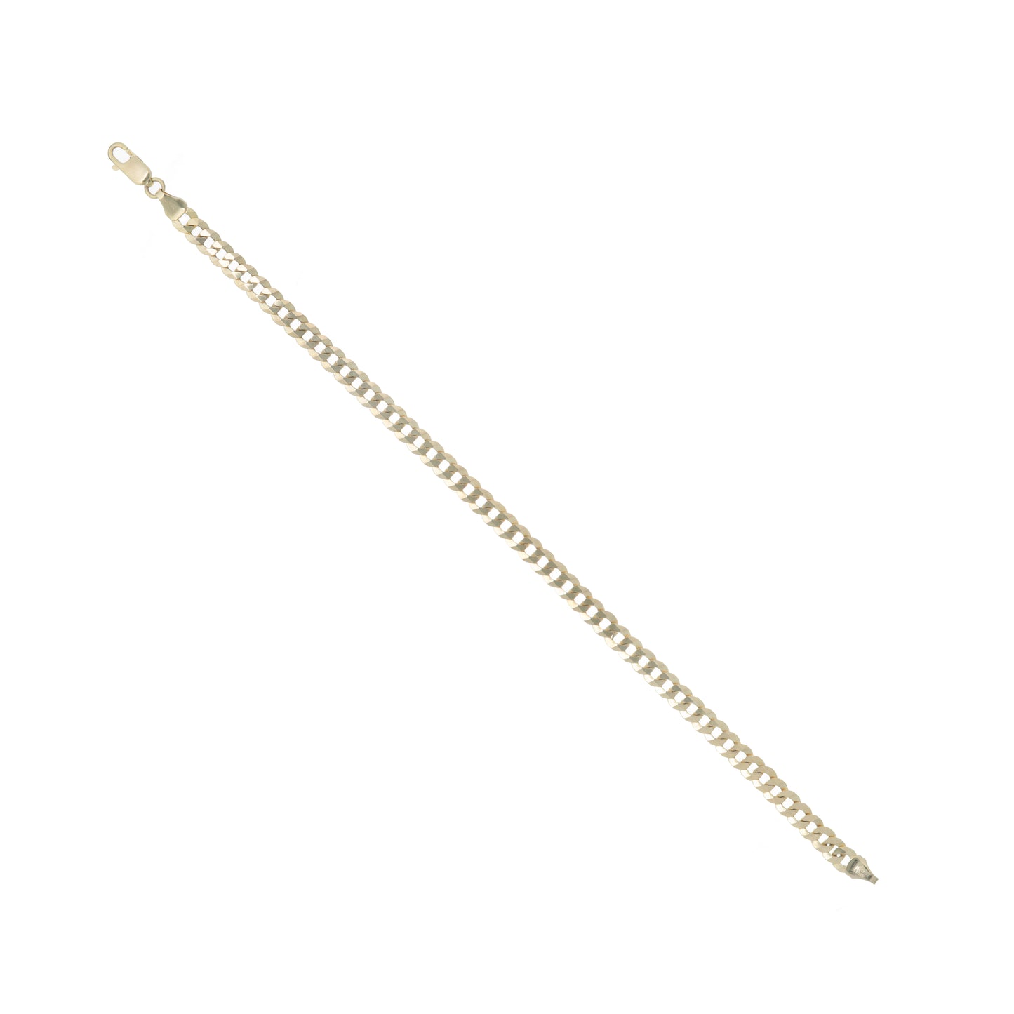 Pulso Italiano Tejido Barbado 21cm 5mm Oro 10 Kilates
