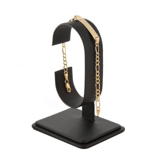 Esclava Niño Tejido 3*1 Oro 10 Kilates 16cm 4.5mm