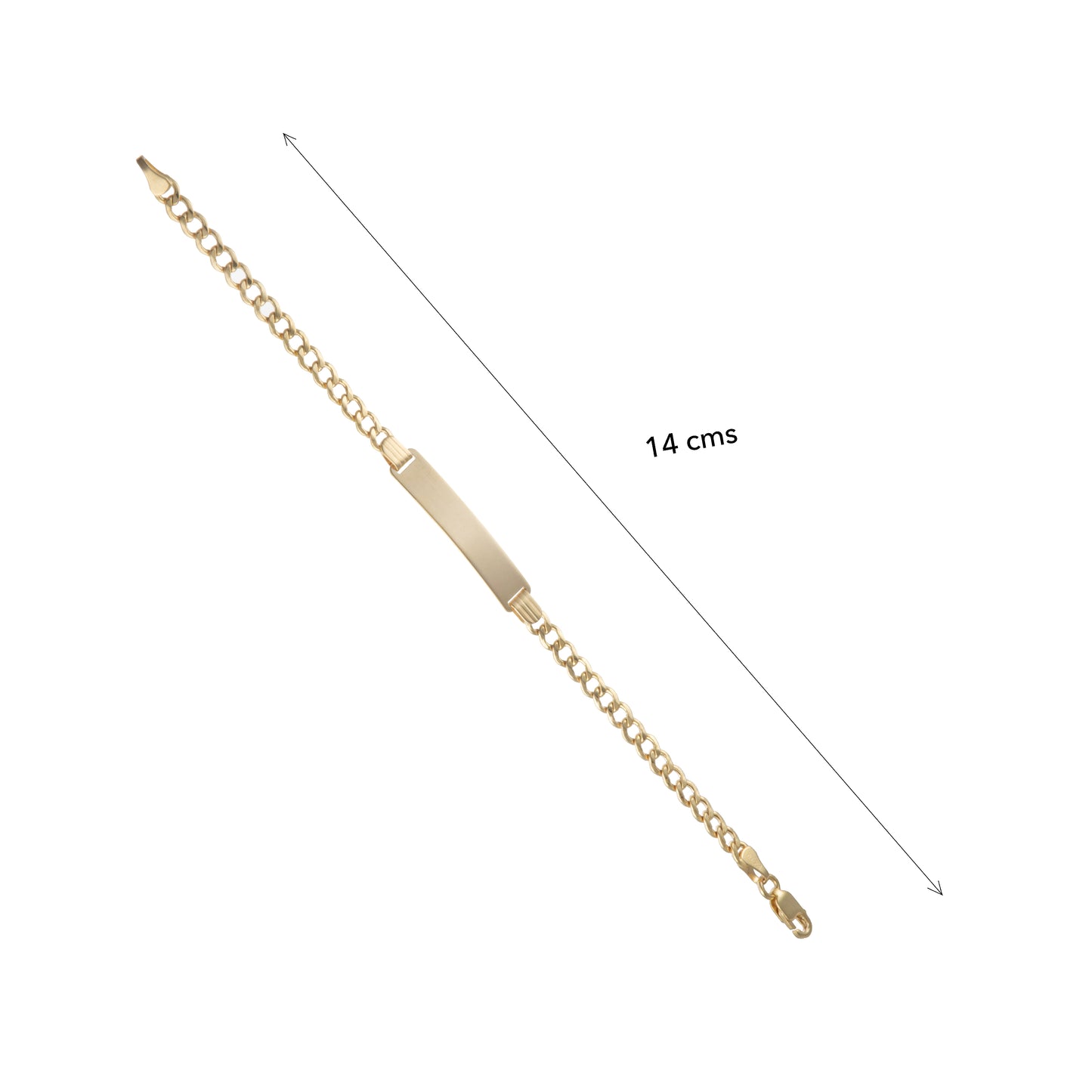 Esclava Niño Tejido Barbado Oro 10 Kilates 14cm 4mm