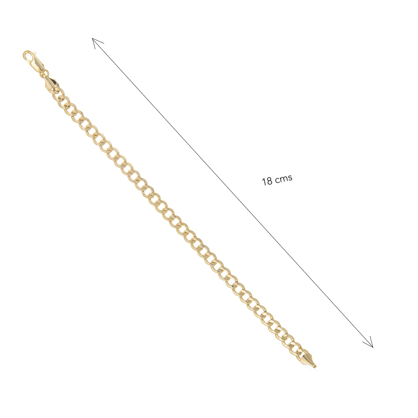 Pulso Tejido Barbado Oro 10 Kilates 18cm 6mm