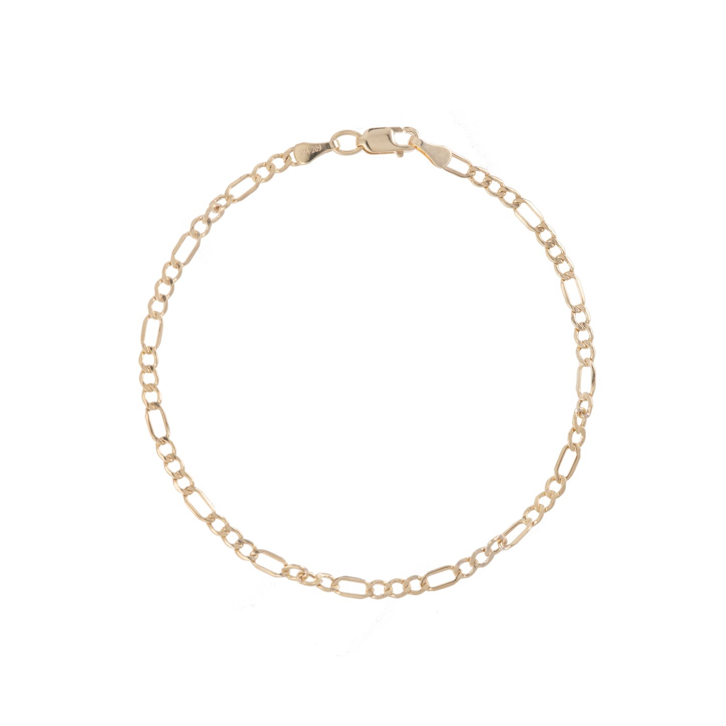 Pulso Tejido 3*1 Oro 10 Kilates 18cm 3mm