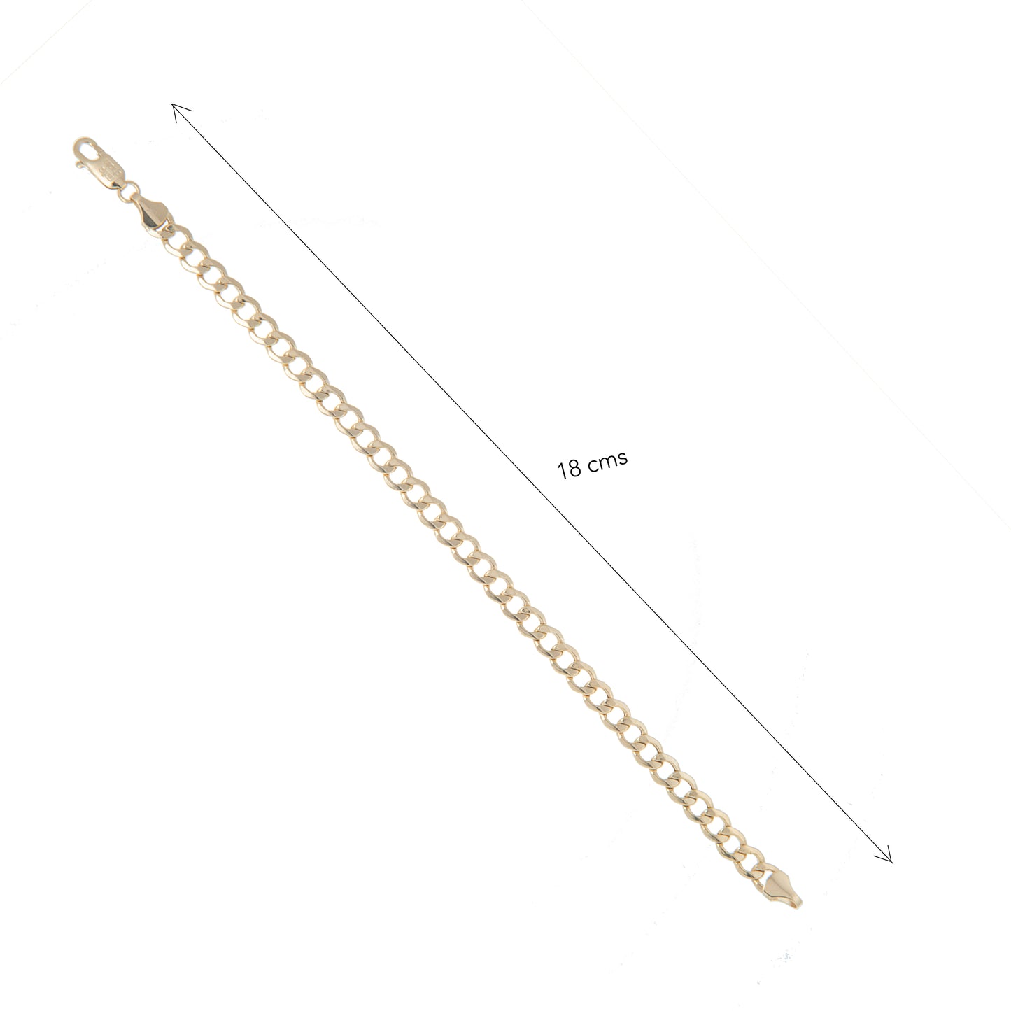 Pulso Tejido Barbado Oro 10 Kilates 18cm 5mm