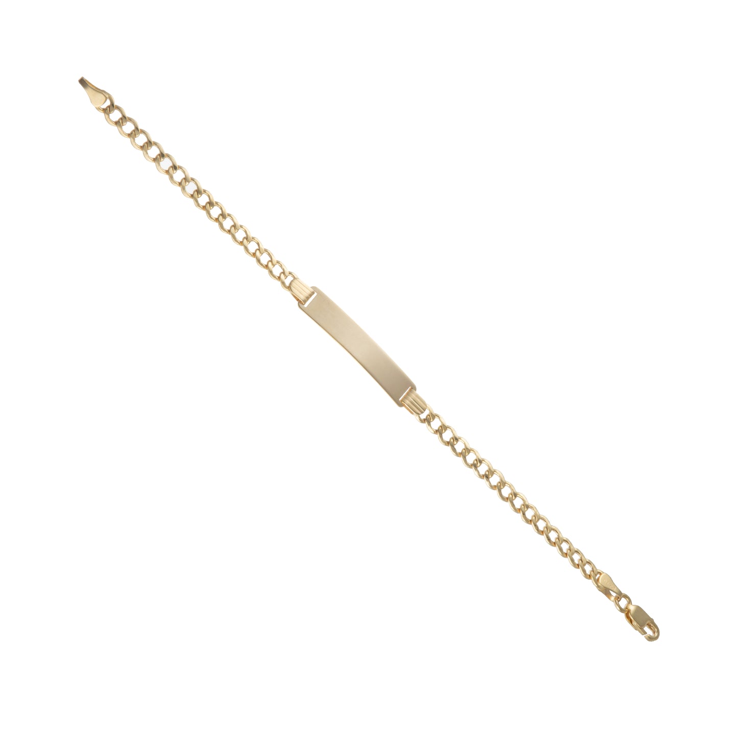 Esclava Niño Tejido Barbado Oro 10 Kilates 14cm 4mm