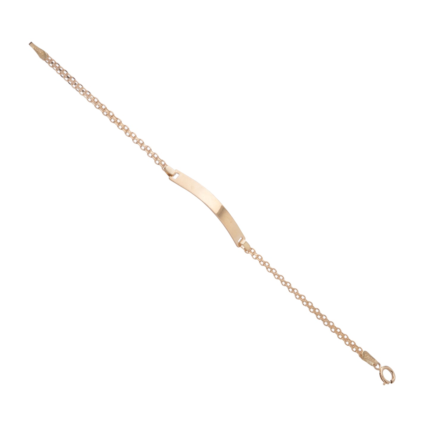 Esclava Niño Tejido Chino Oro 10 Kilates 14cm 2.5mm