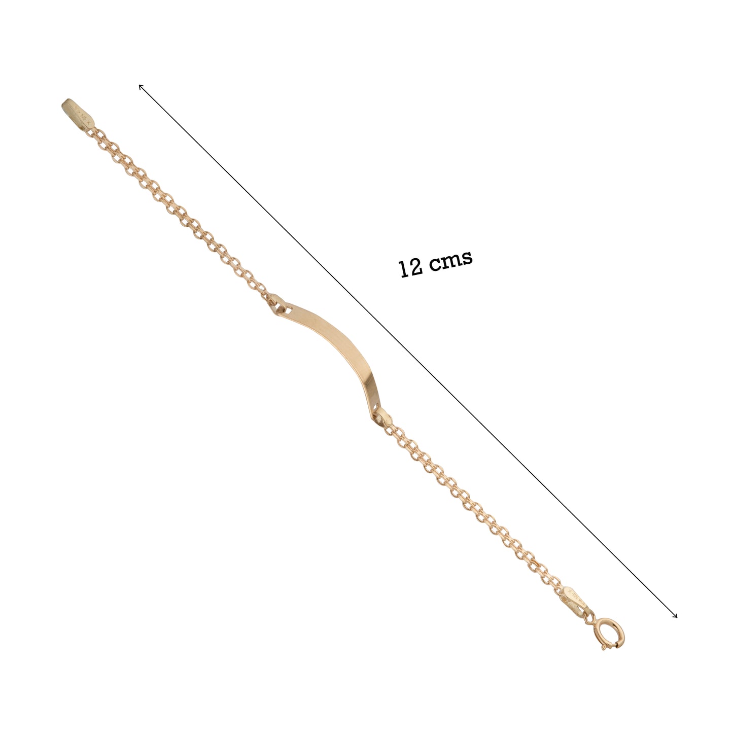 Esclava Niño Tejido Chino Oro 10 Kilates 12cm 2.5mm