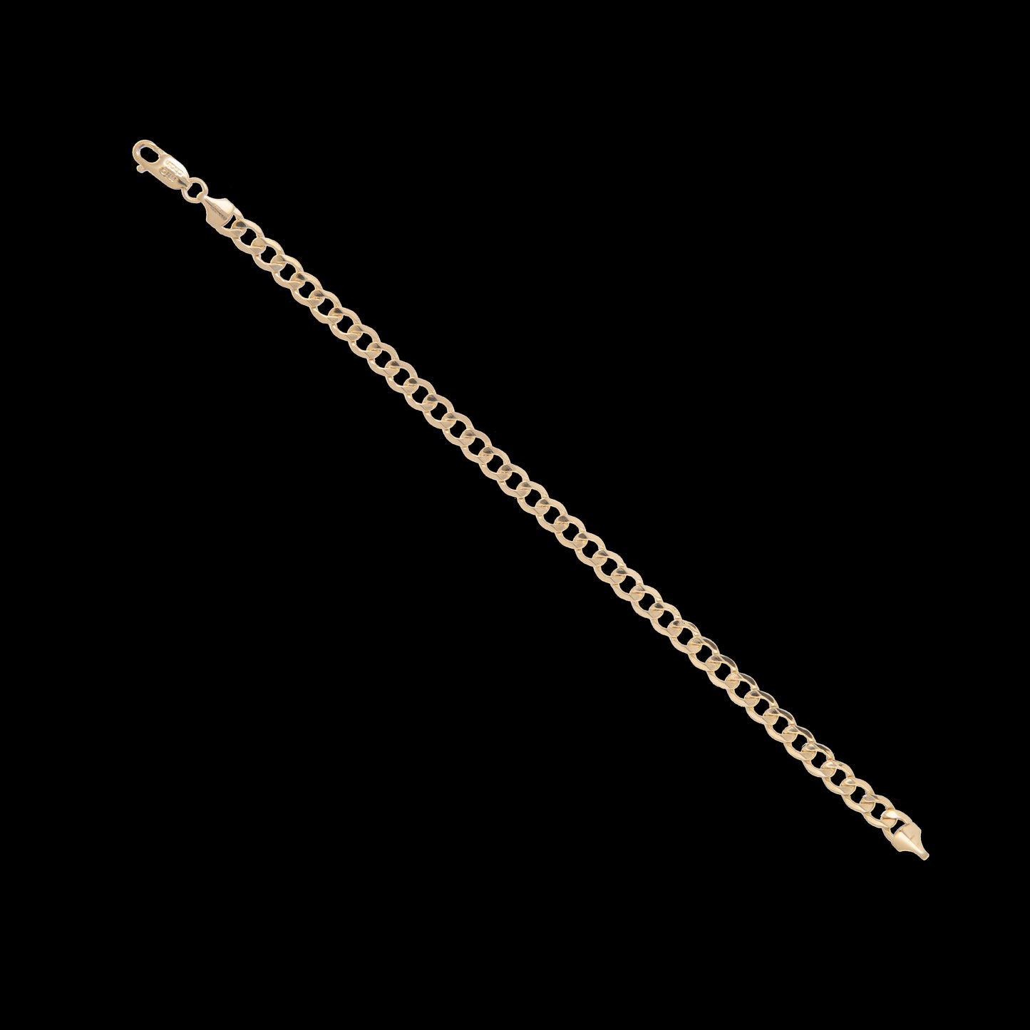 Pulso Tejido Barbado Oro 10 Kilates 21cm 6mm
