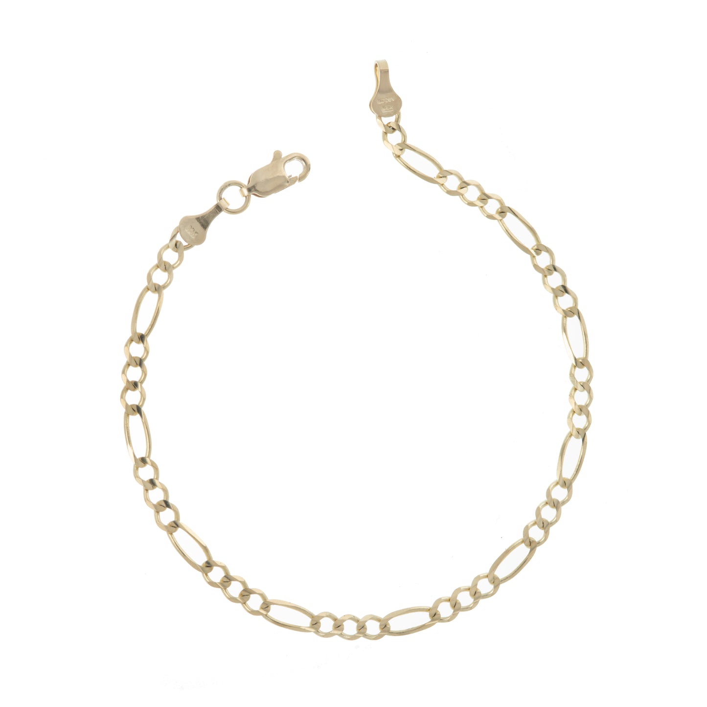 Pulso Tejido 3*1 Oro 10 Kilates 20cm 4mm