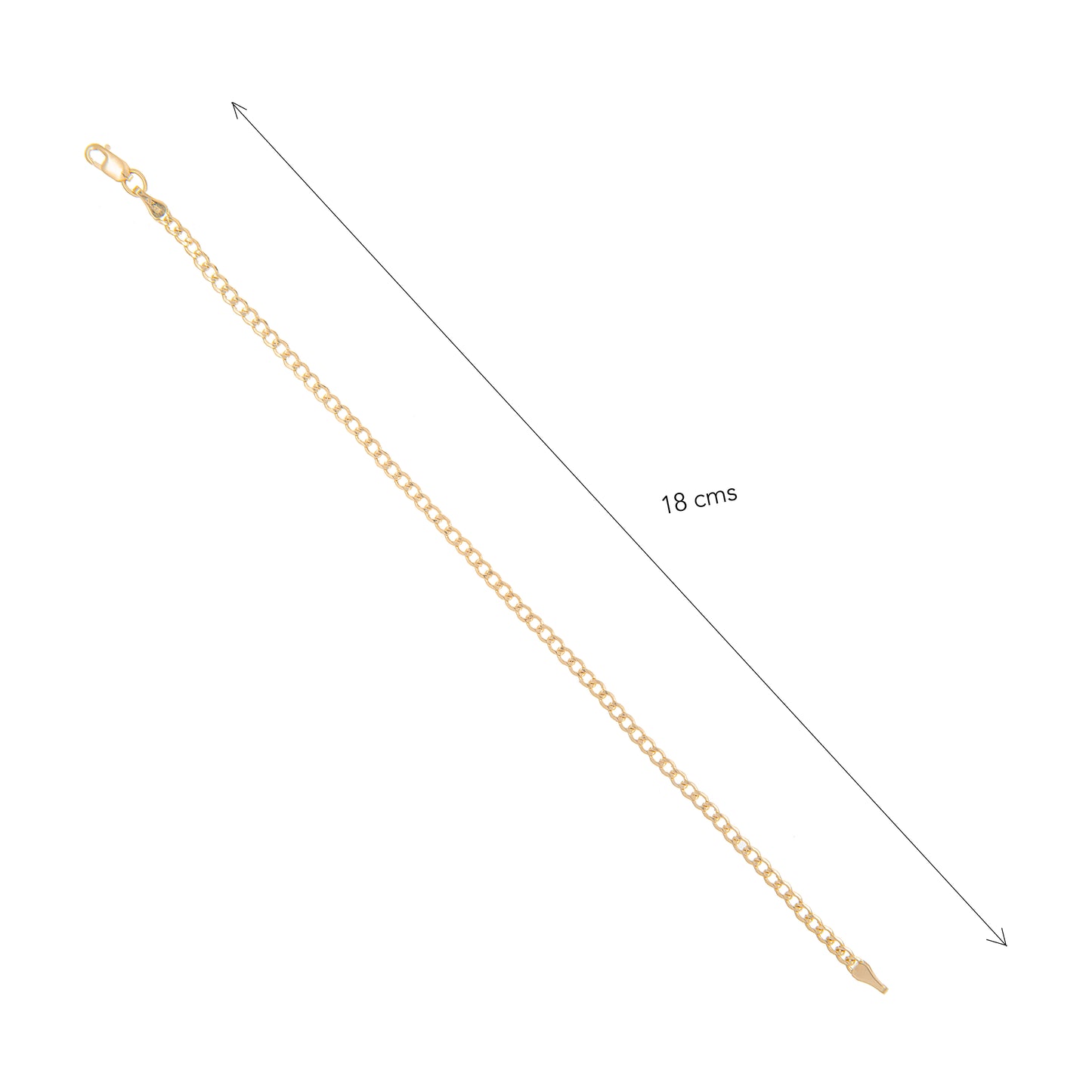 Pulso Tejido Barbado Oro 10 Kilates 18cm 3mm