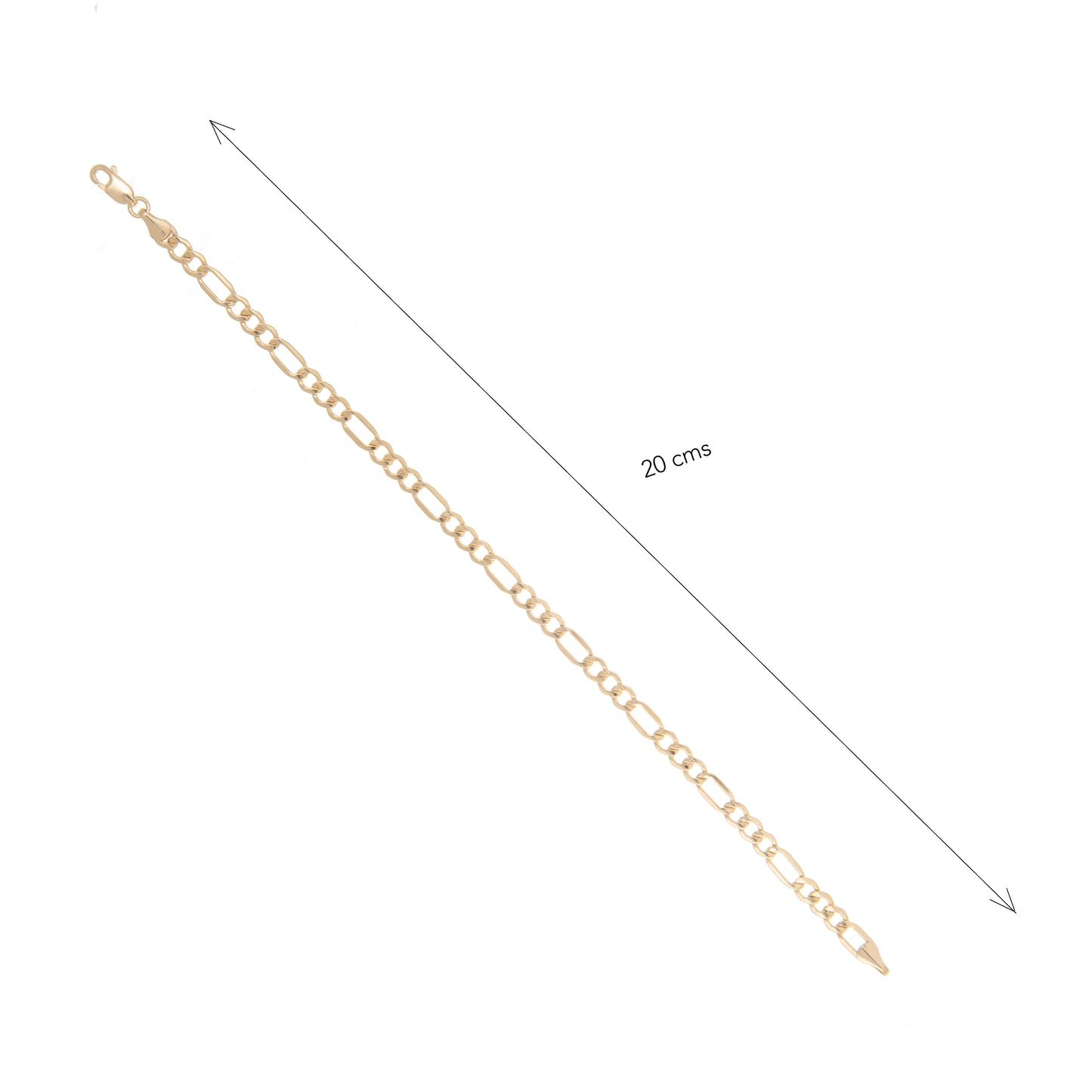 Pulso Tejido 3*1 Oro 10 Kilates 20cm 5mm