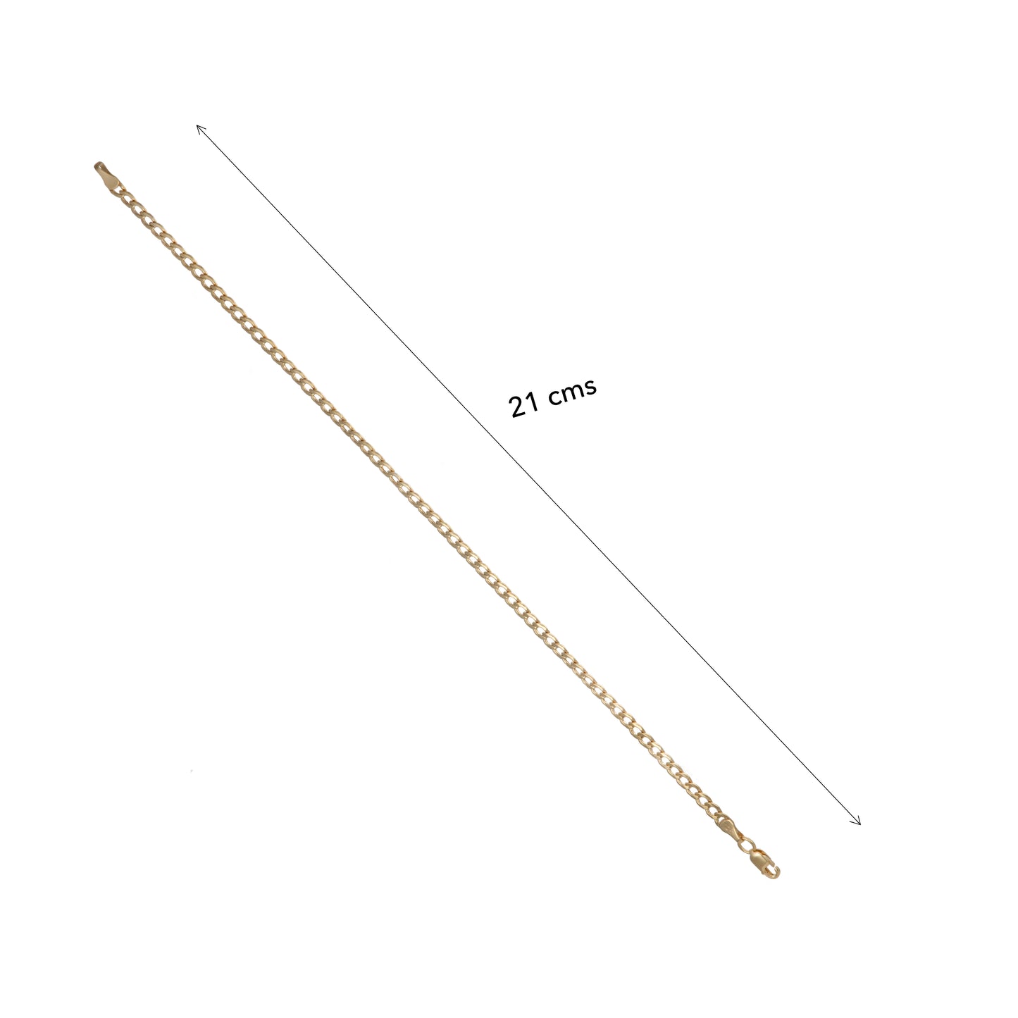 Pulso Tejido Barbado Oro 10 Kilates 21cm 4mm