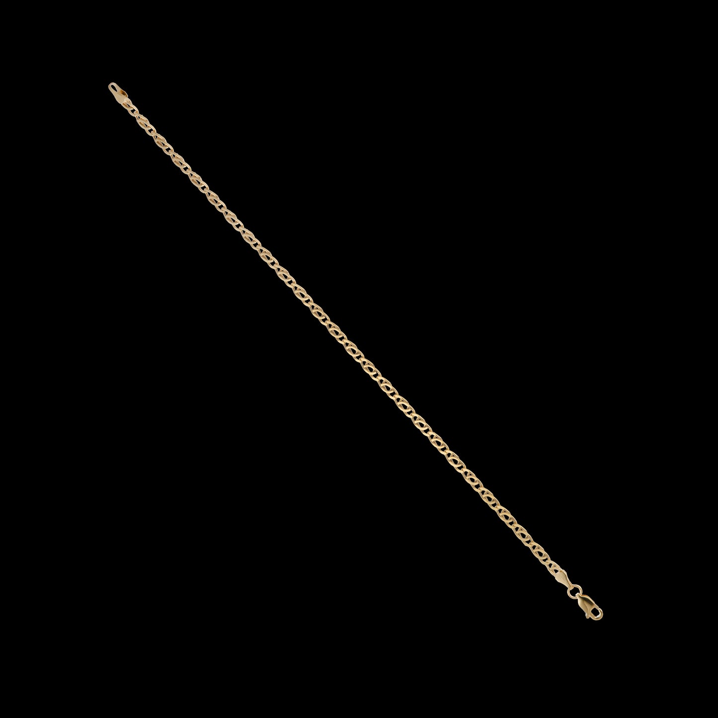 Pulso Tejido Egipcio Oro 10 Kilates 21cm 4mm