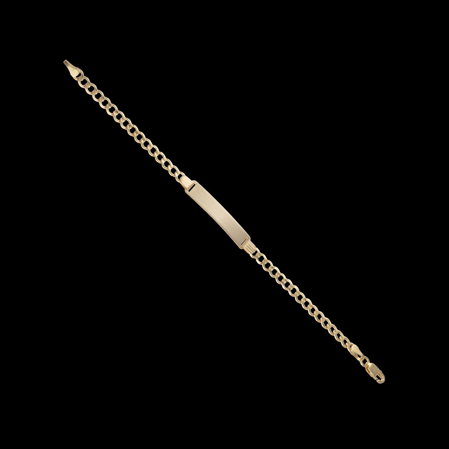 Esclava Niño Tejido Barbado Oro 10 Kilates 14cm 4mm