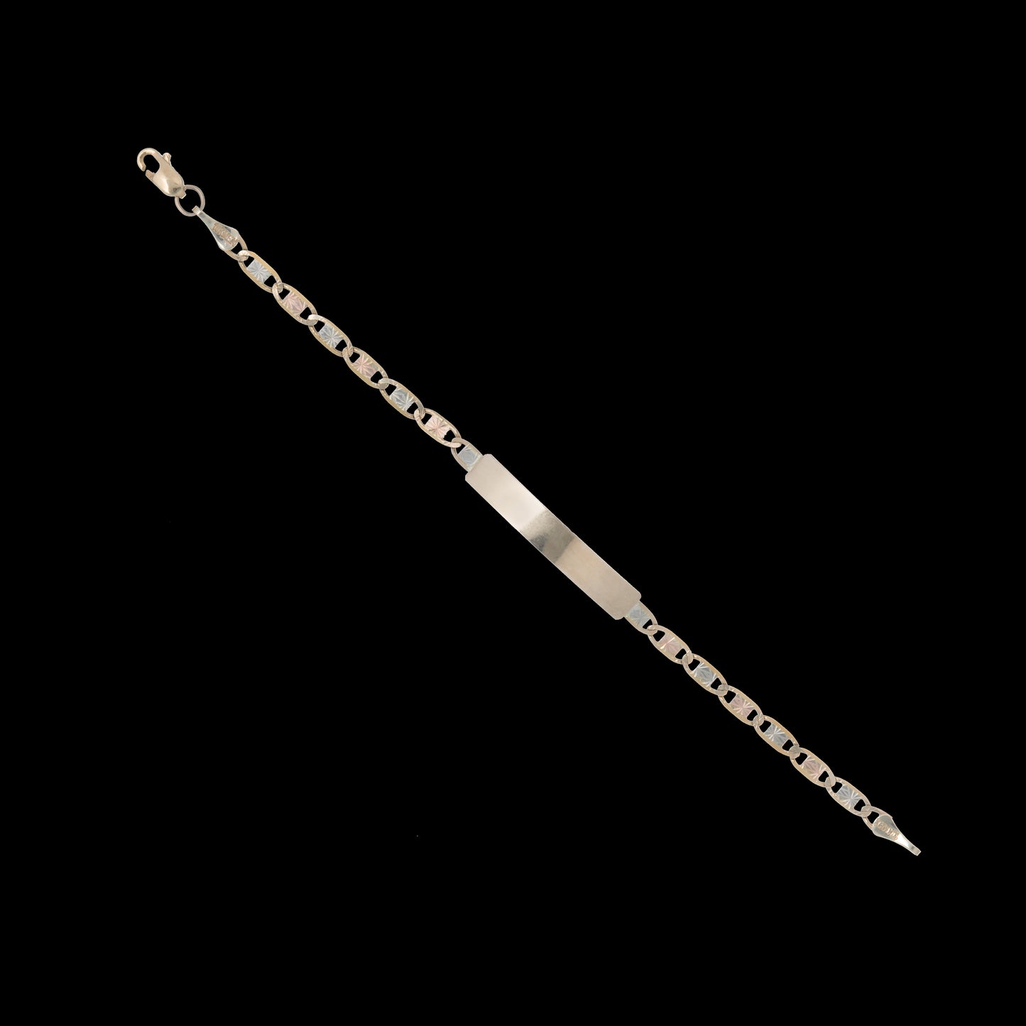 Esclava Niño Tejido Espejo Oro 10 Kilates 14cm 4mm