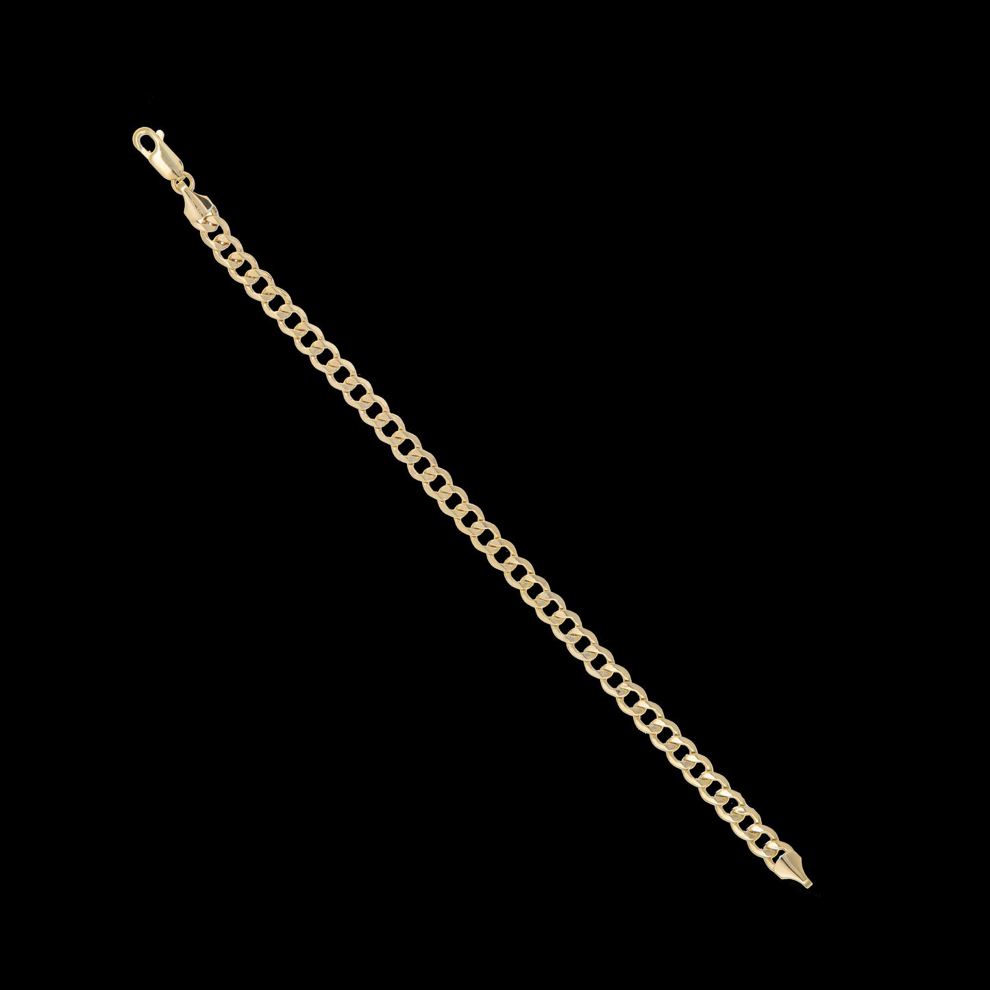 Pulso Tejido Barbado Oro 10 Kilates 18cm 6mm