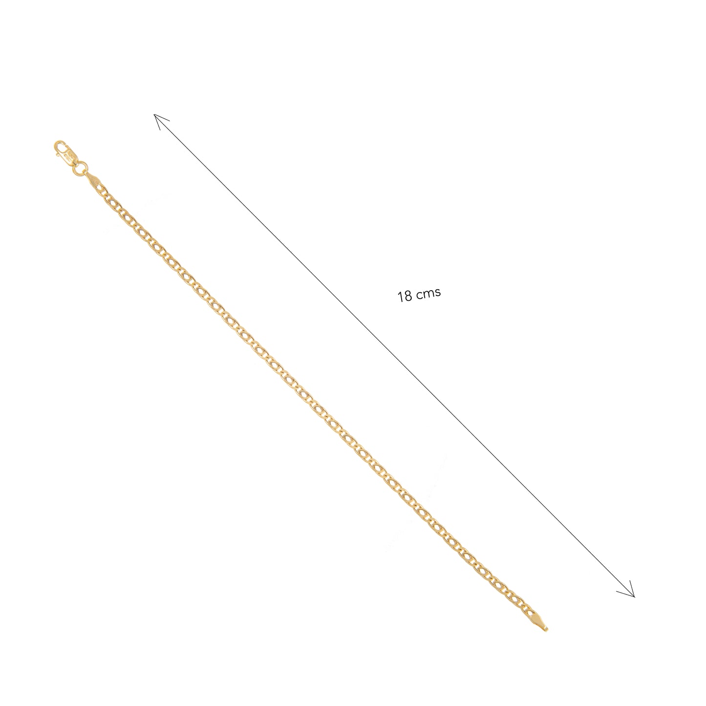 Pulso Tejido Egipcio Oro 10 Kilates 18cm 3mm